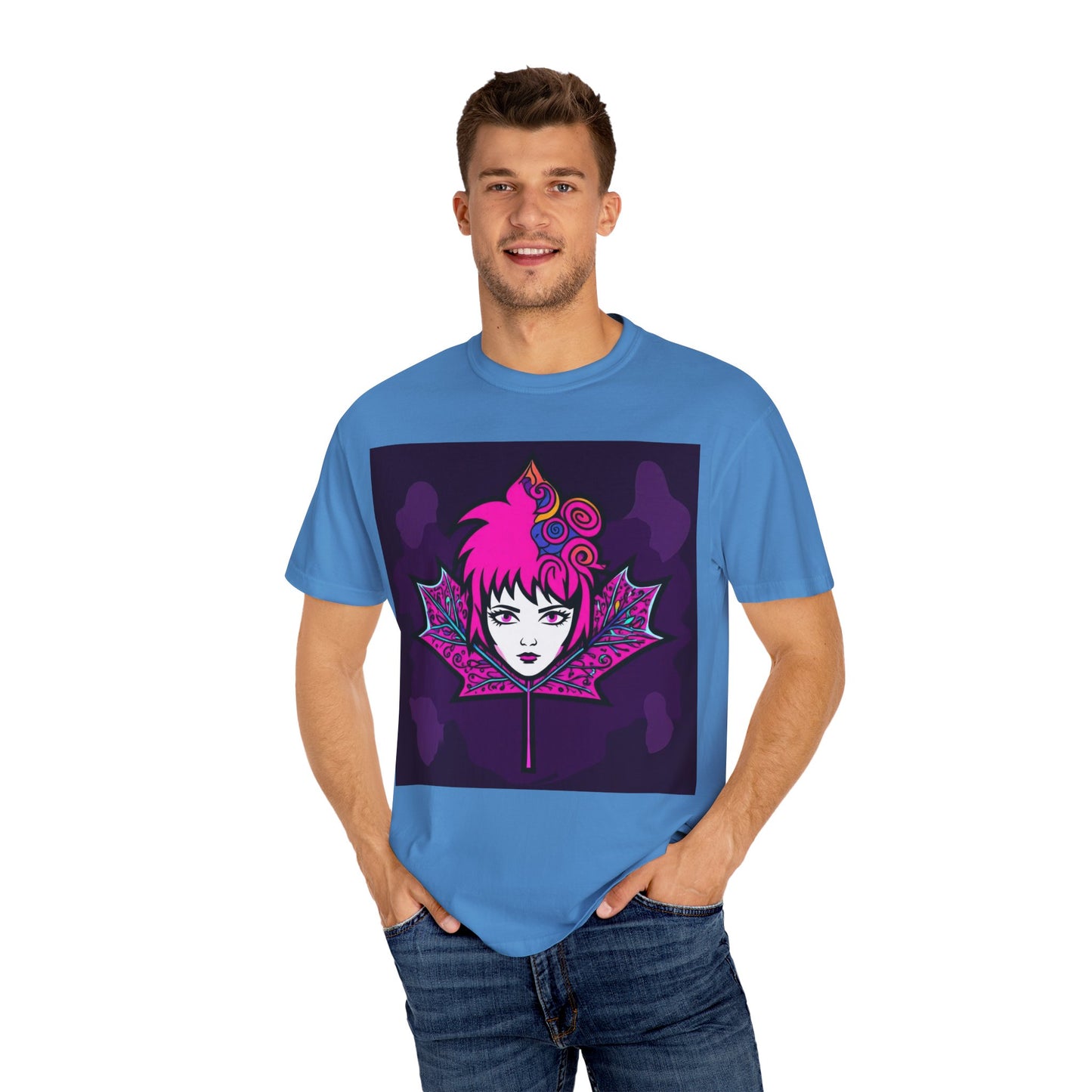 Emily The Maple Leaf Vibrant Graphic Tee: Retro Pop Art T-Shirt, Unique Gift, Casual Wear, Festival Fashion, Fun Style, Unisex Apparel