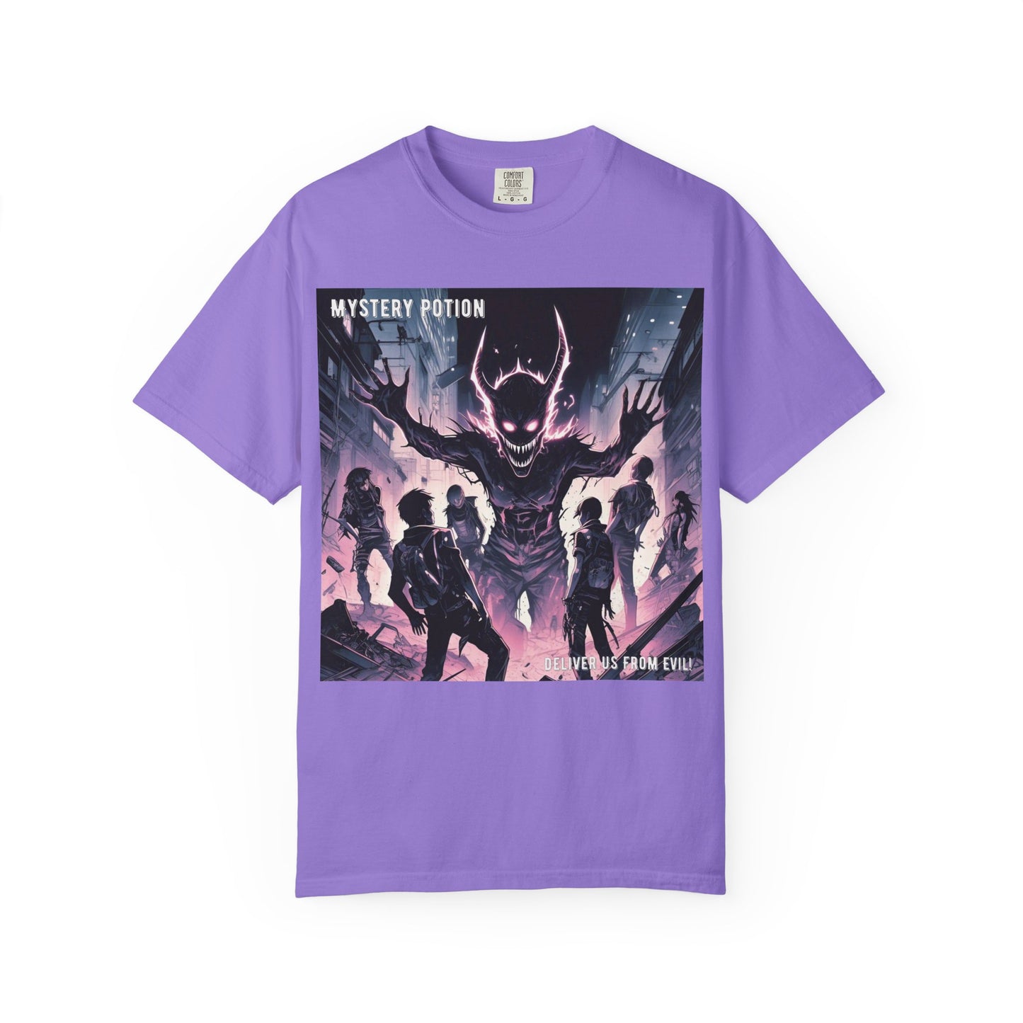 Mystery Potion Evil Satanic Graphic Tee, Unisex T-Shirt for Gamers, Cosplay Costume, Casual Wear, Unique Devilish Gift Idea