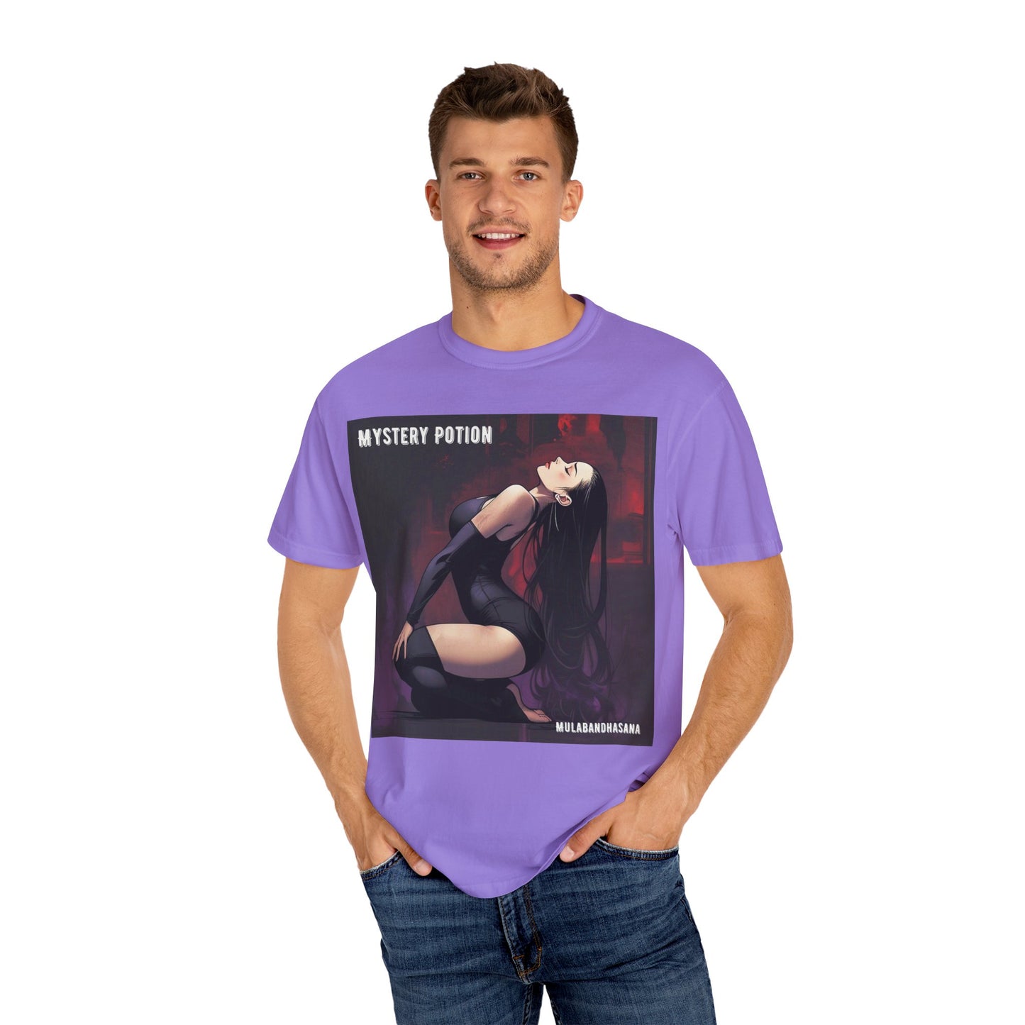 Mystical Mystery Potion Unisex T-Shirt, Yoga Graphic Tee, Unique Gift, Halloween Apparel, Vintage Style, Casual Wear