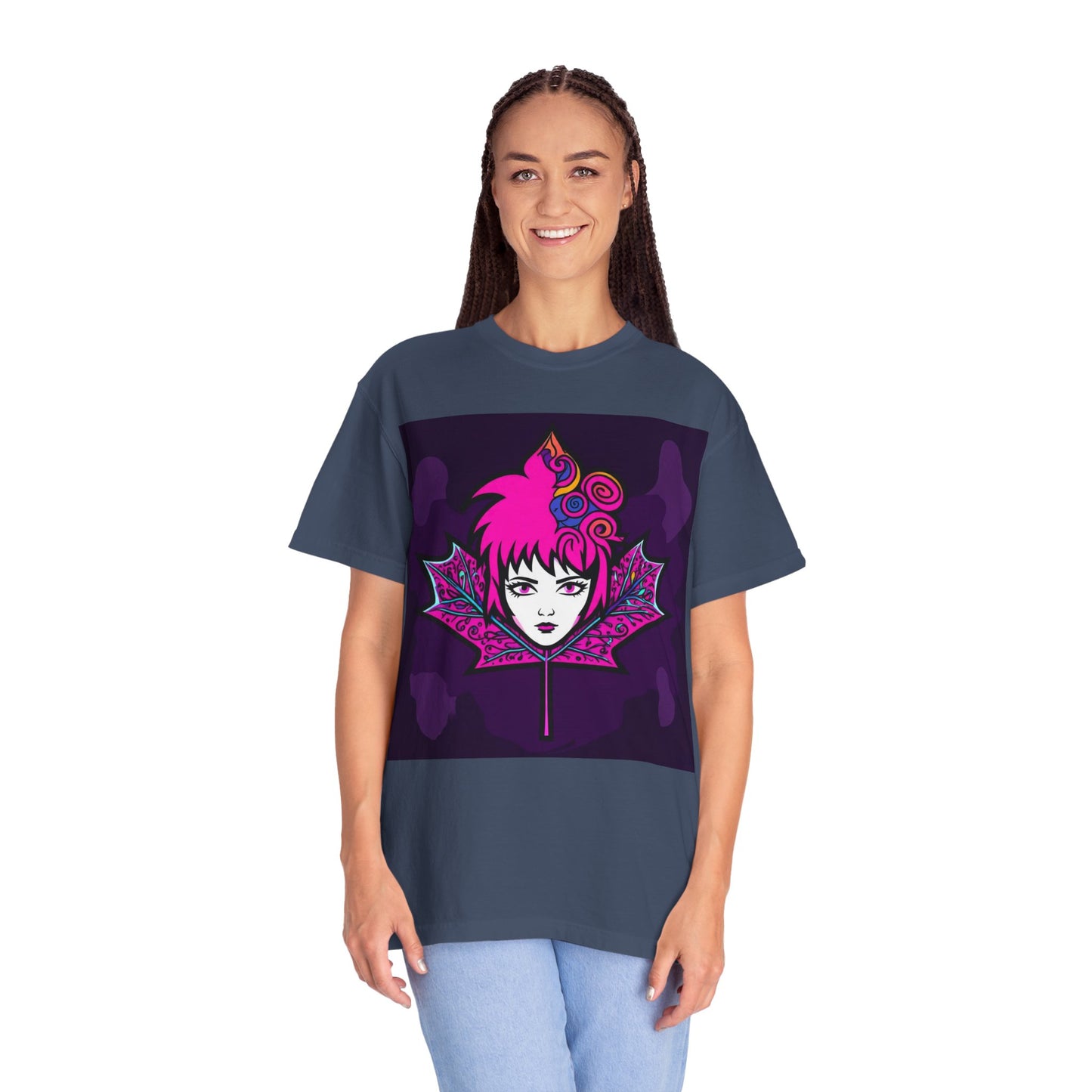 Emily The Maple Leaf Vibrant Graphic Tee: Retro Pop Art T-Shirt, Unique Gift, Casual Wear, Festival Fashion, Fun Style, Unisex Apparel