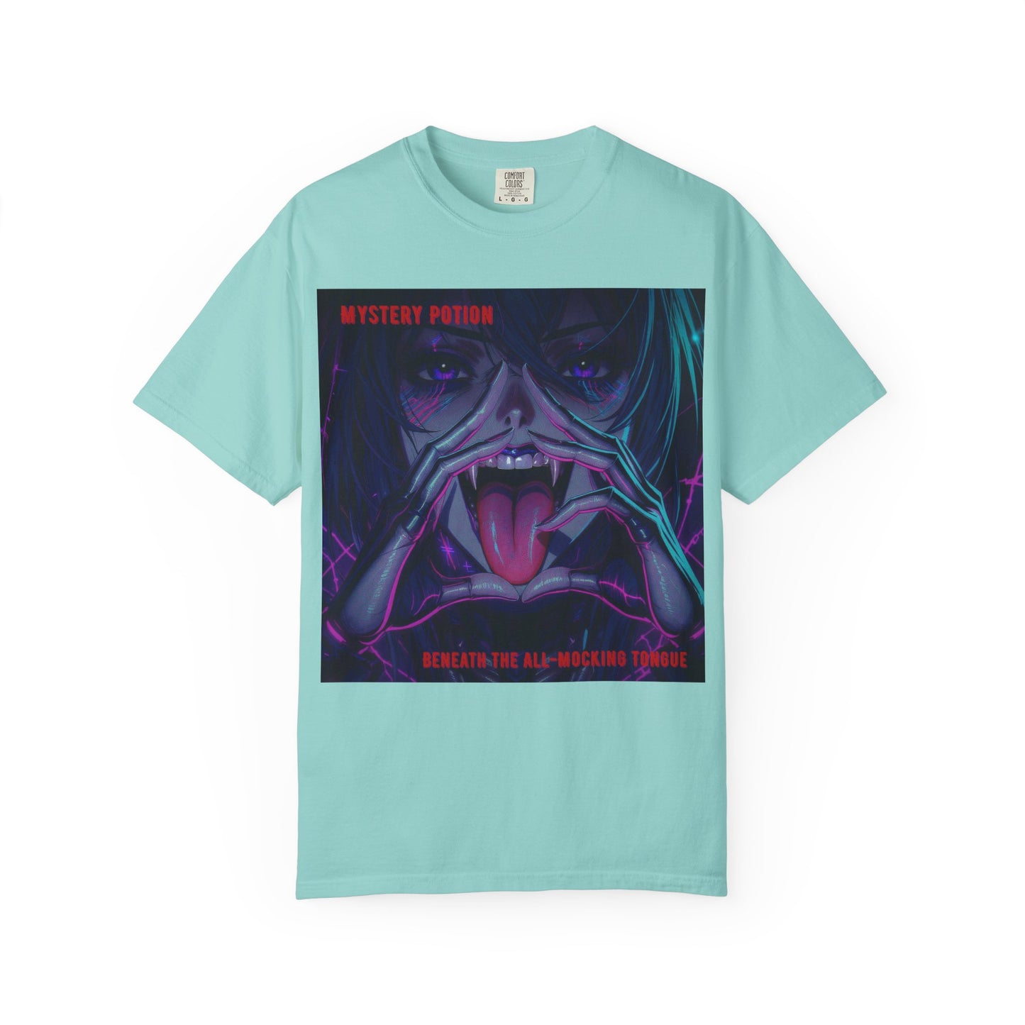 'Beneath The All-Mocking Tongue' by Mystery Potion Unisex Garment-Dyed T-shirt