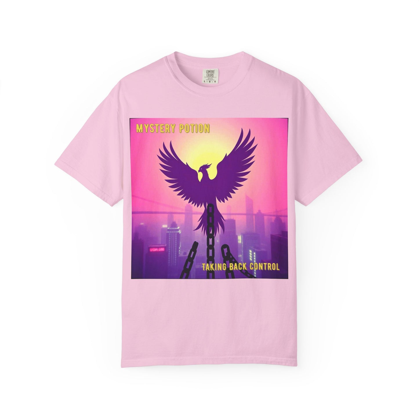 'Taking Back Control' by Mystery Potion, Phoenix Rising, Breaking Chains Unisex T-Shirt - Taking Back Control, Graphic Tee for Casual Wear, Perfect for Festivals, Gifts, and Everyday Style