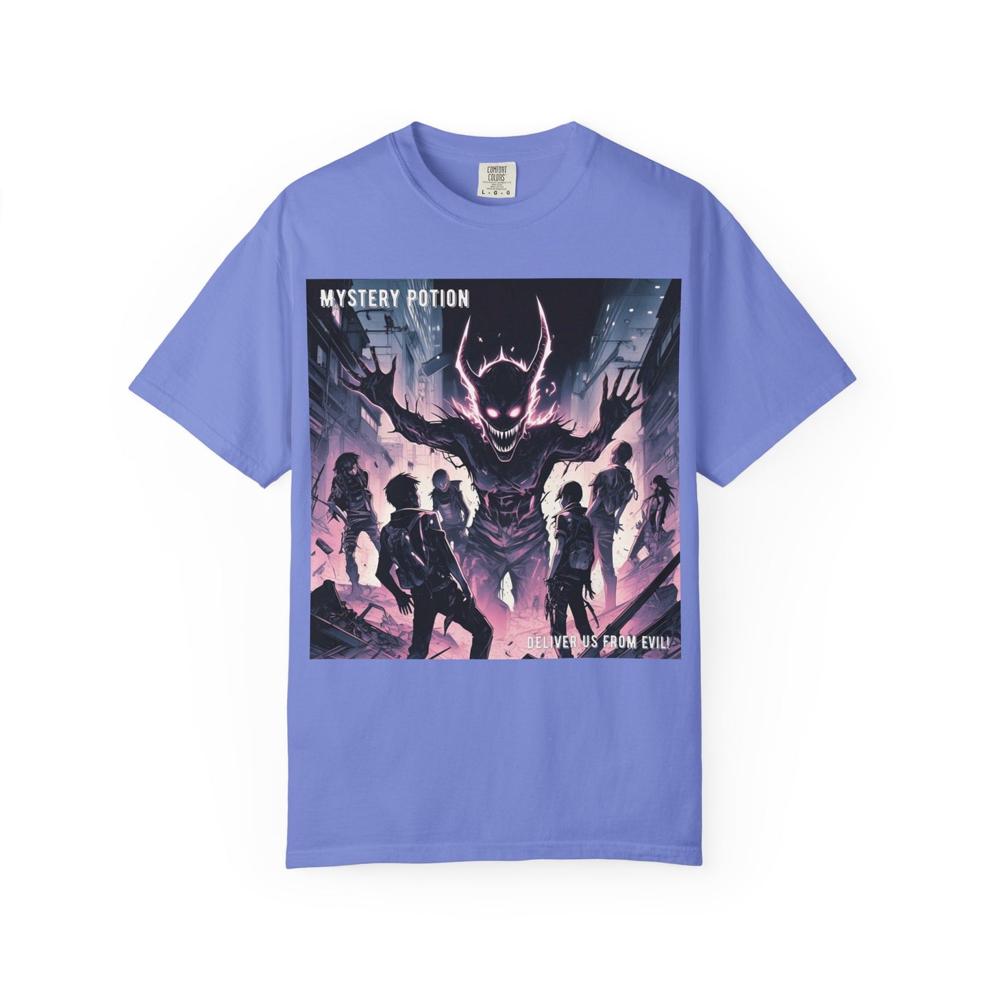 Mystery Potion Evil Satanic Graphic Tee, Unisex T-Shirt for Gamers, Cosplay Costume, Casual Wear, Unique Devilish Gift Idea
