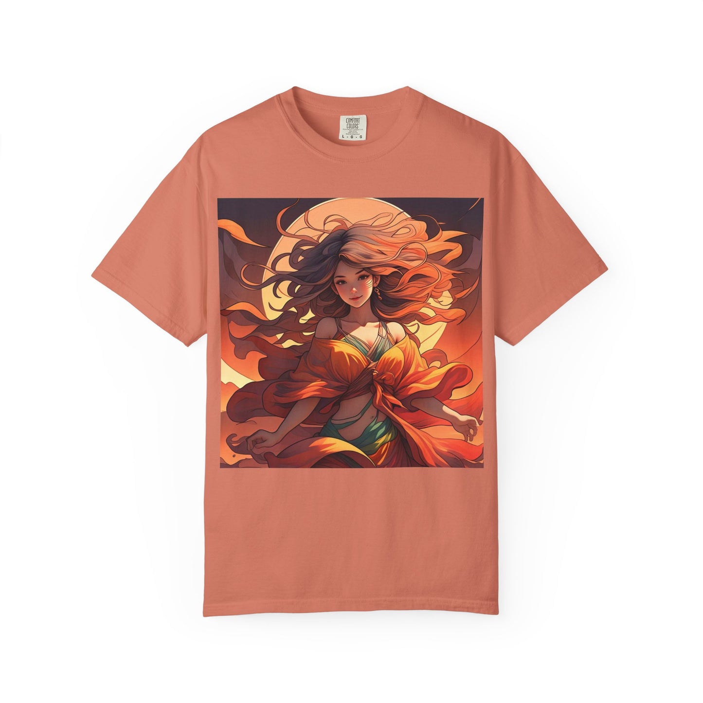 Mystical Autumn Goddess T-shirt, Enchanted Graphic Tee, Boho Style Apparel, Art Inspired Top, Unique Gift for Her, Festival Fashion