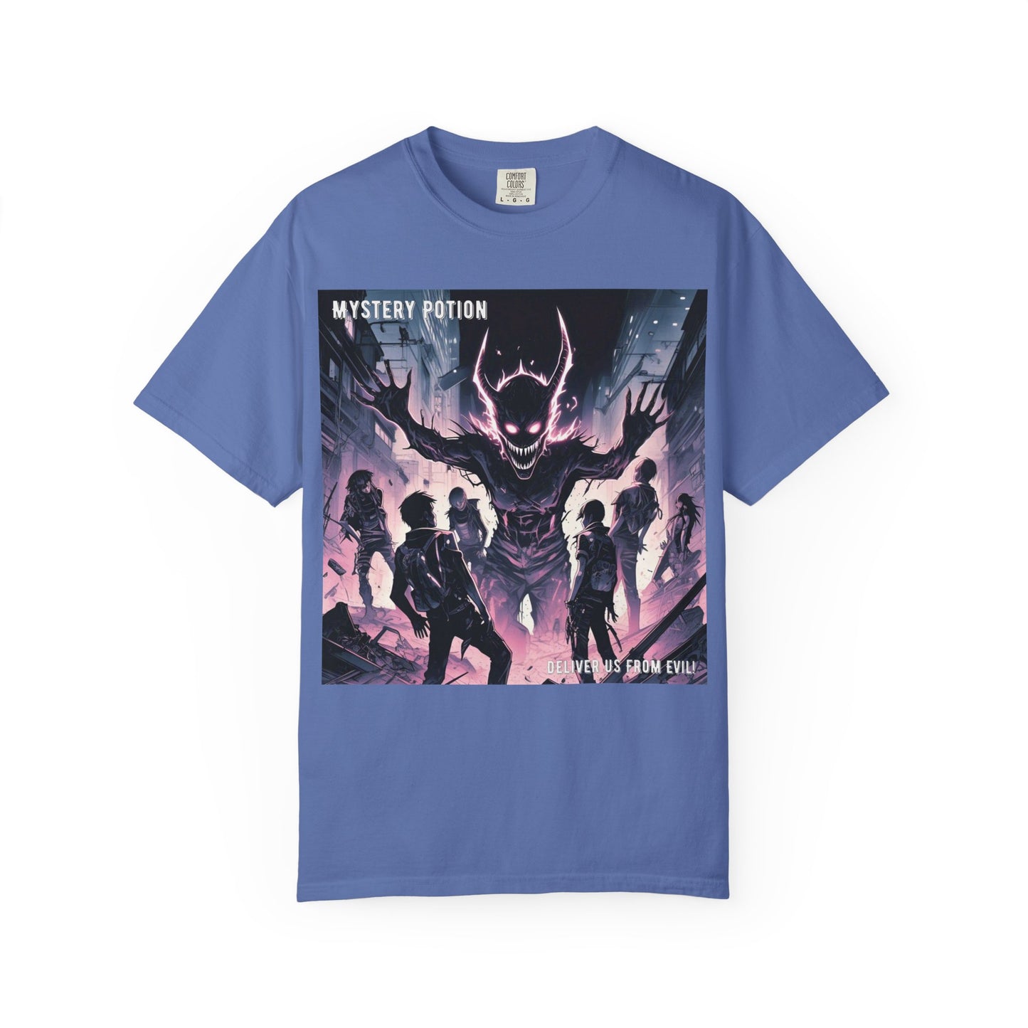 Mystery Potion Evil Satanic Graphic Tee, Unisex T-Shirt for Gamers, Cosplay Costume, Casual Wear, Unique Devilish Gift Idea