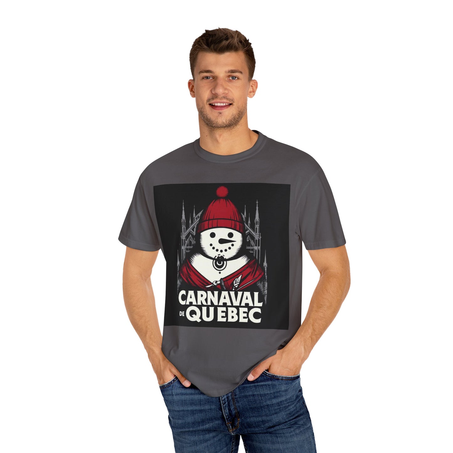Carnaval de Québec Post-Goth T-shirt, Unisex Graphic Tee, Winter Festival Apparel, Holiday Gifts, Comfortable Everyday Wear
