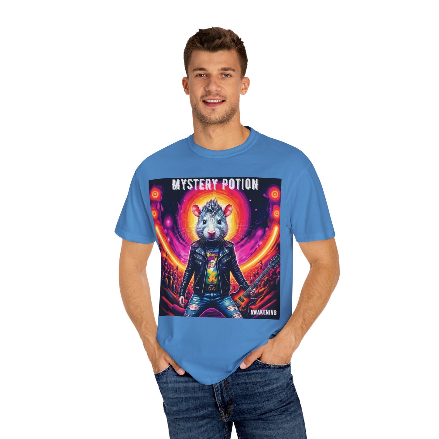 Mystical Hamster Graphic Tee | Unisex Edgy T-Shirt, Perfect for Festivals, Concerts, Gifts, Casual Wear, and Parties