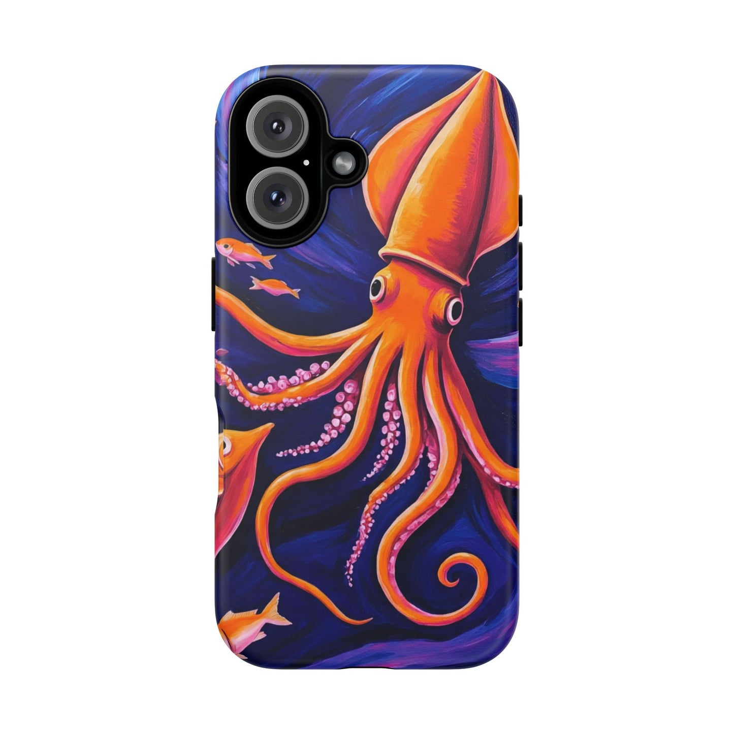 Vibrant Squid Octopus Phone Case, Tough Cases with Marine Life Design, Unique Gift for Ocean Lovers, Art-Inspired Accessory, Perfect for Birthdays