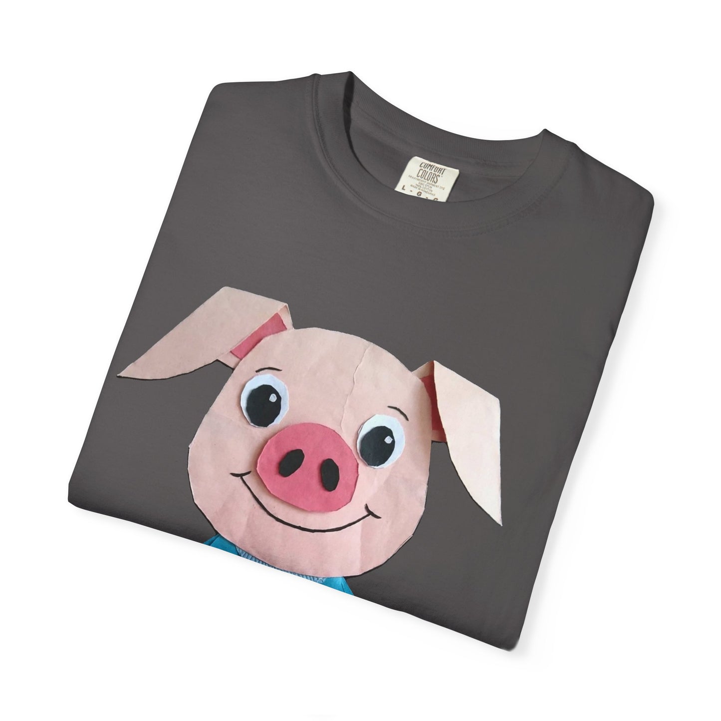 Cute Pig Character T-Shirt, Animal Lover Gift, Funny Graphic Tee, Casual Wear, Farm Themed Shirt
