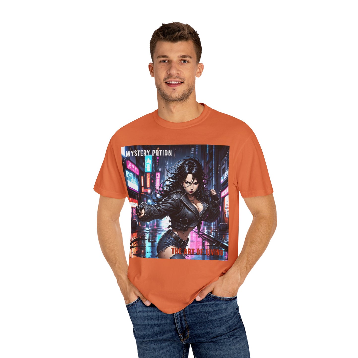 Mystery Potion Art Of Living Graphic T-Shirt, Cool Unisex Tee, Urban Style Apparel, Casual Streetwear, Gift for Gamers, Graphic Tee for Events