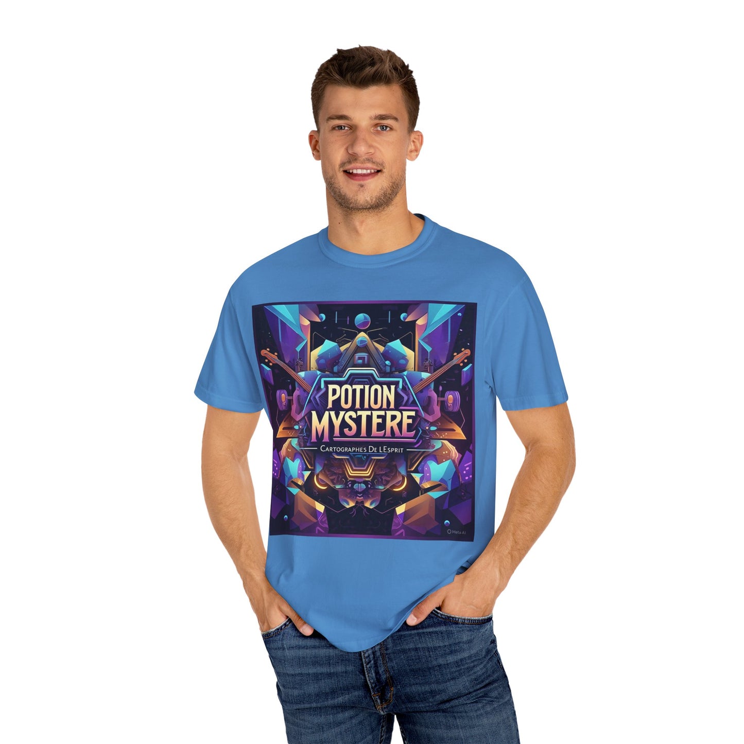 Potion Mystere Graphic Tee, Artistic Unisex Shirt, Handmade Gift, Festival Apparel, Unique Art T-shirt