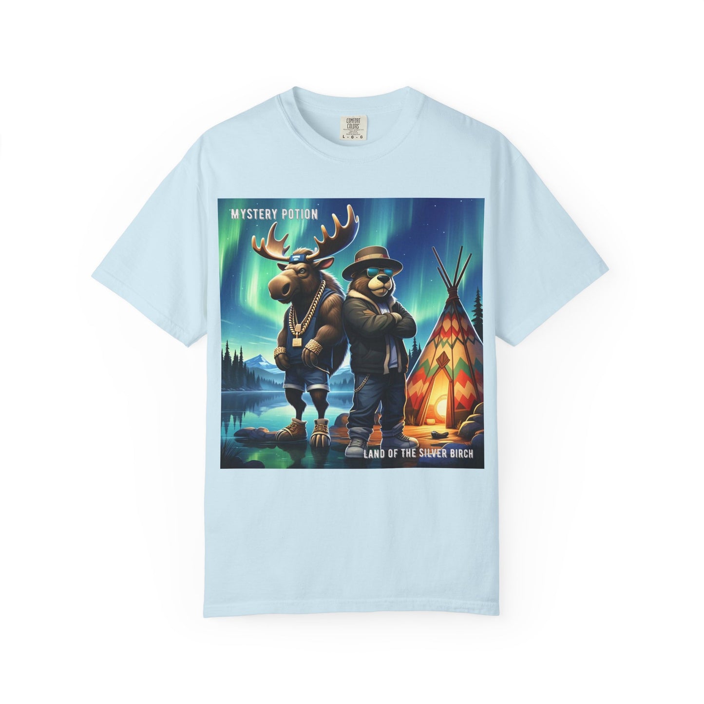 'Land Of The Silver Birch' by Mystery Potion,  Unisex Garment-Dyed T-shirt