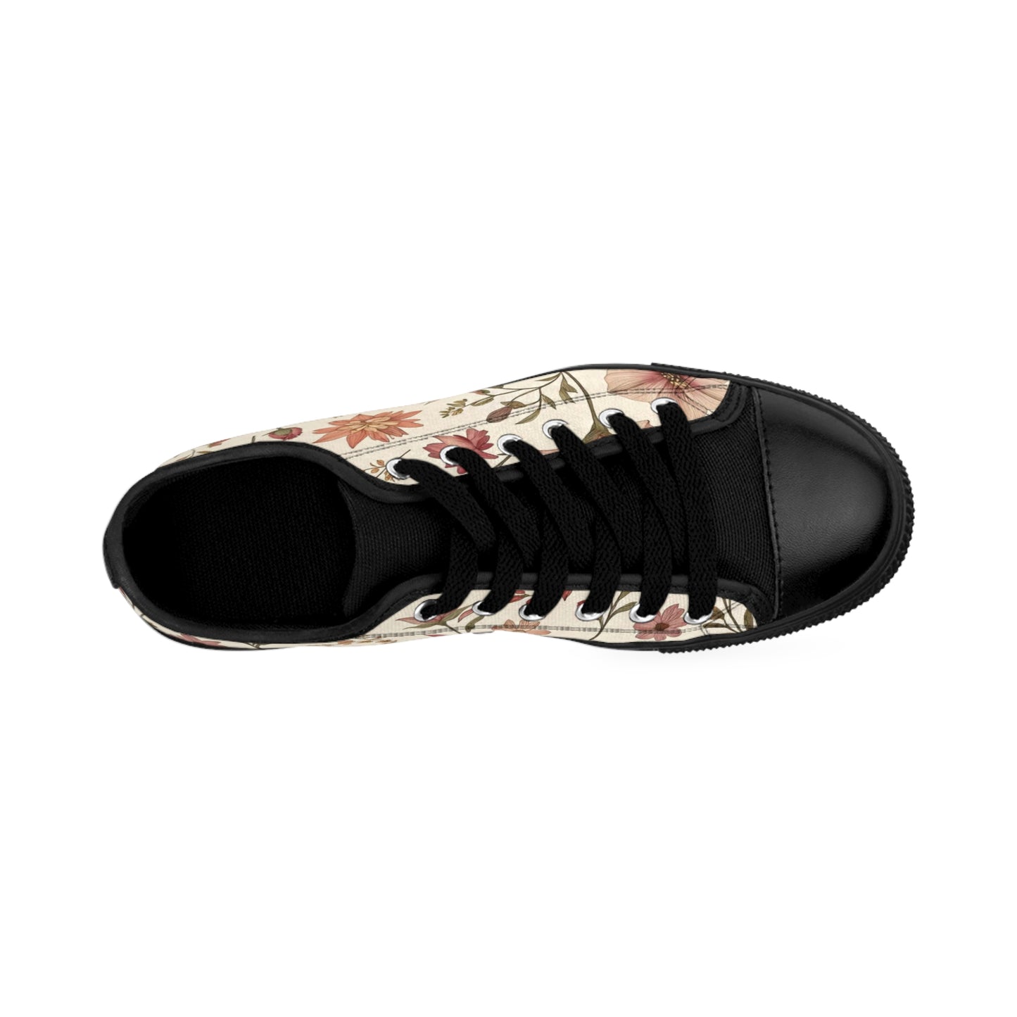 Floral Print Women's Sneakers by Mystery Potion, Trendy Casual Shoes, Gift for Her, Spring Fashion, Comfortable Footwear