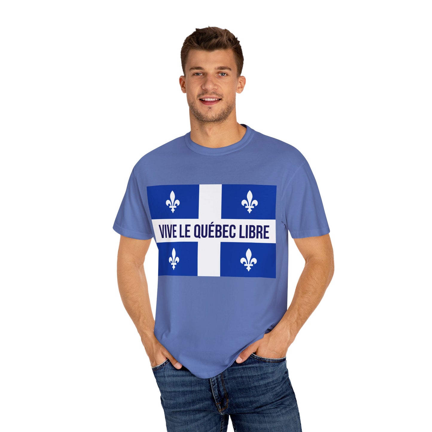 Vive le Québec Libre T-Shirt, Unisex Garment-Dyed Tee for Patriotic Celebrations, Canadian Pride Shirt, Quebec Independence Day [...]