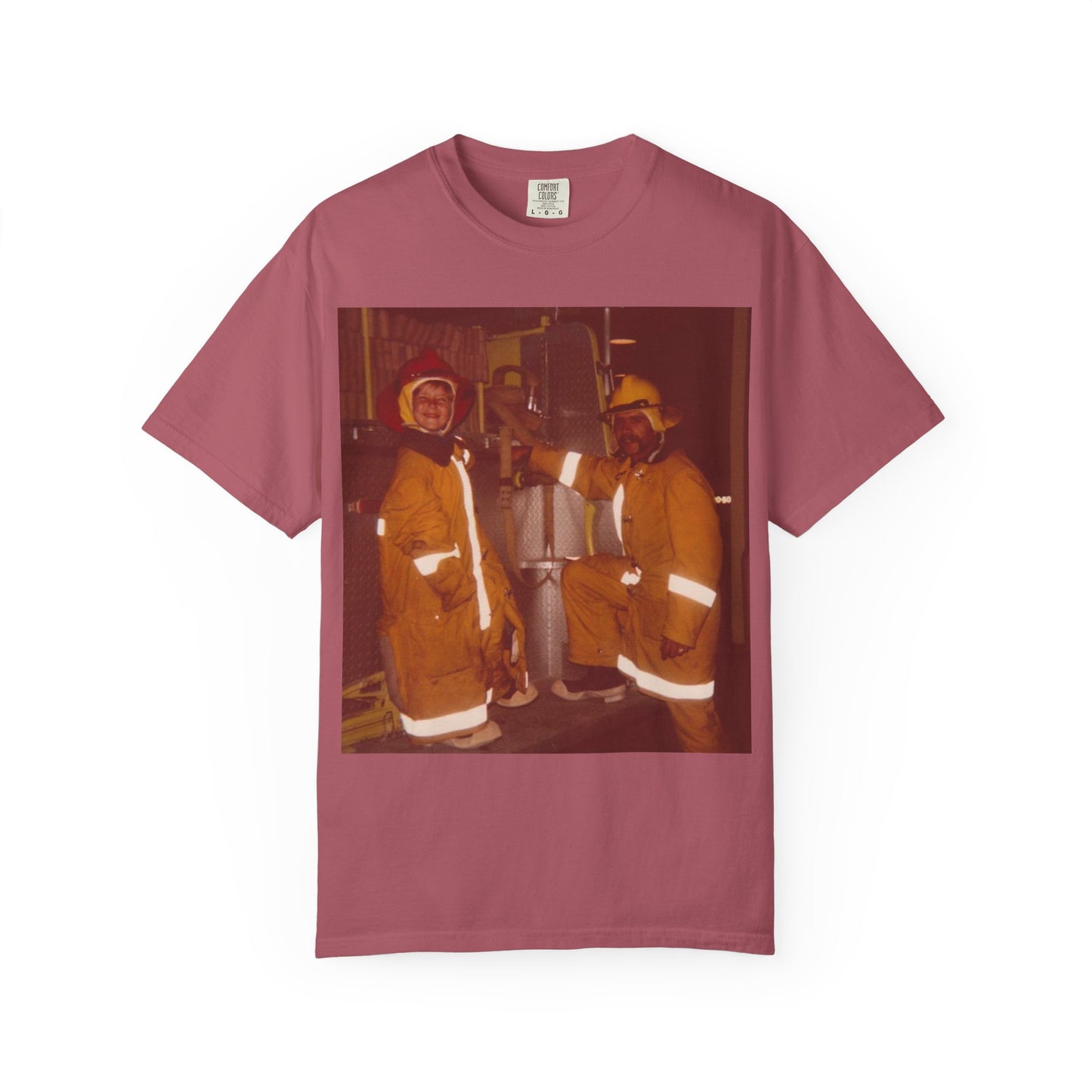 Vintage Firefighter T-Shirt, Unisex Garment-Dyed Tee, Retro Fire Rescue Shirt, Firefighter Gifts, Hero Tribute Apparel