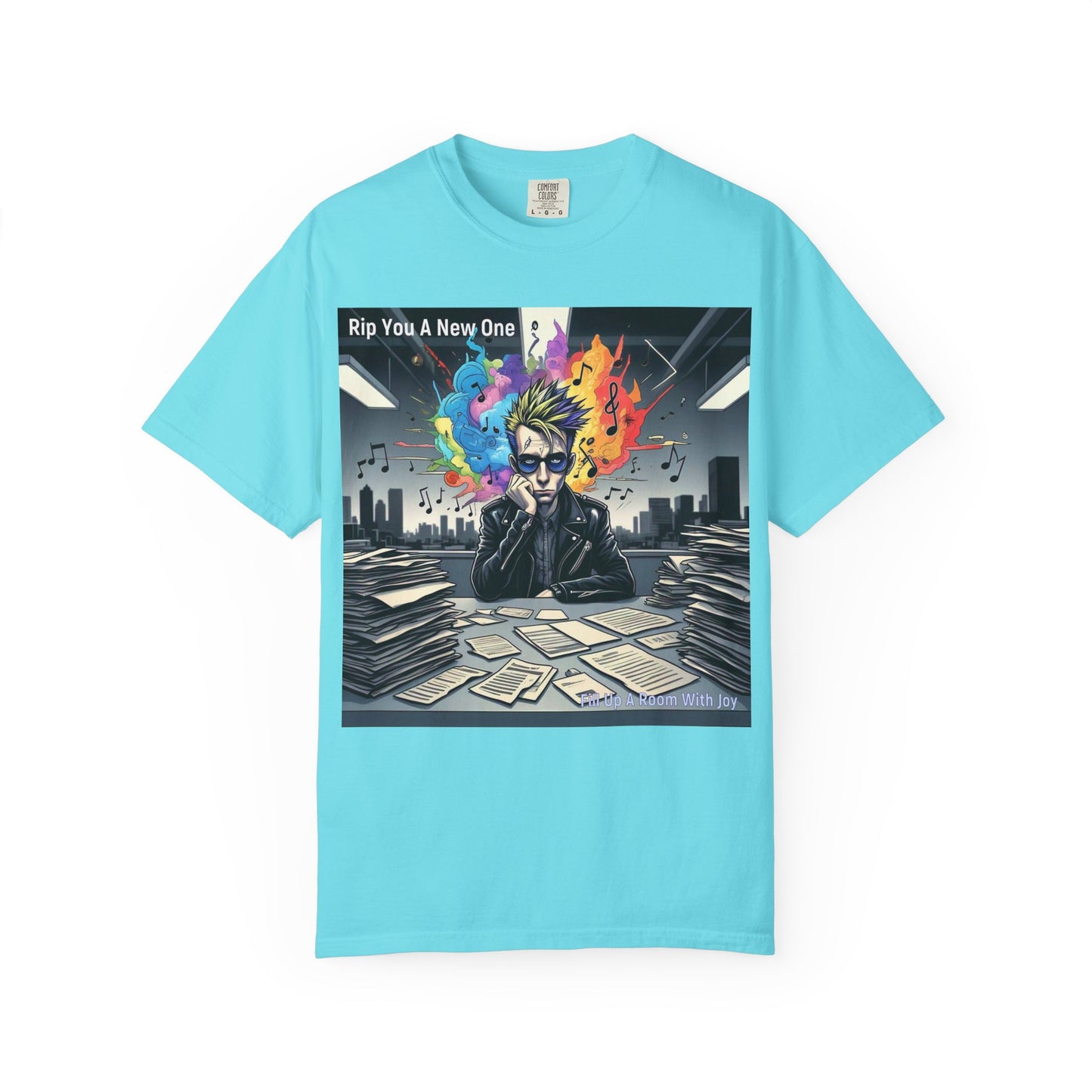 Colorful Creative T-Shirt - Rip You A New One Graphic Tee, Unisex Design for Artists, Music Lovers, Gift for Holidays, Casual Wear