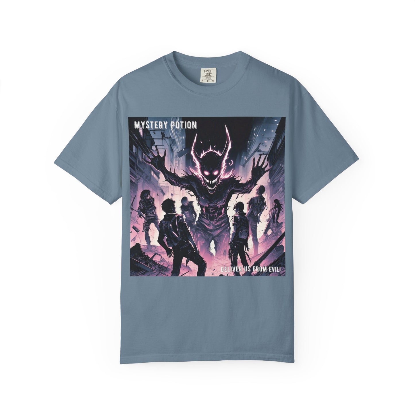 Mystery Potion Evil Satanic Graphic Tee, Unisex T-Shirt for Gamers, Cosplay Costume, Casual Wear, Unique Devilish Gift Idea