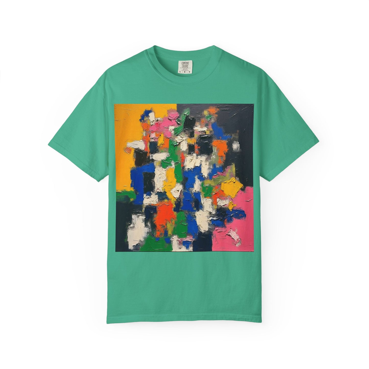 Vibrant Abstract Art Unisex T-Shirt, Colorful Graphic Tee, Casual Wear, Trendy Gift for Art Lovers, Perfect for Summer Festivals