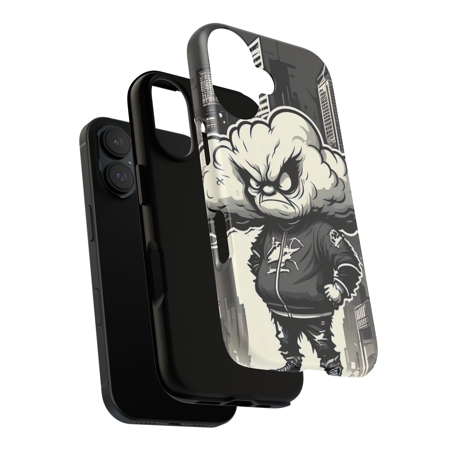 Rip You A New One Tough Cases: Urban Style Phone Case, Angry Cloud Unique Smartphone Protector, Edgy Gift for Him, Trendy Accessories for Tech Lovers, Cool Design Case