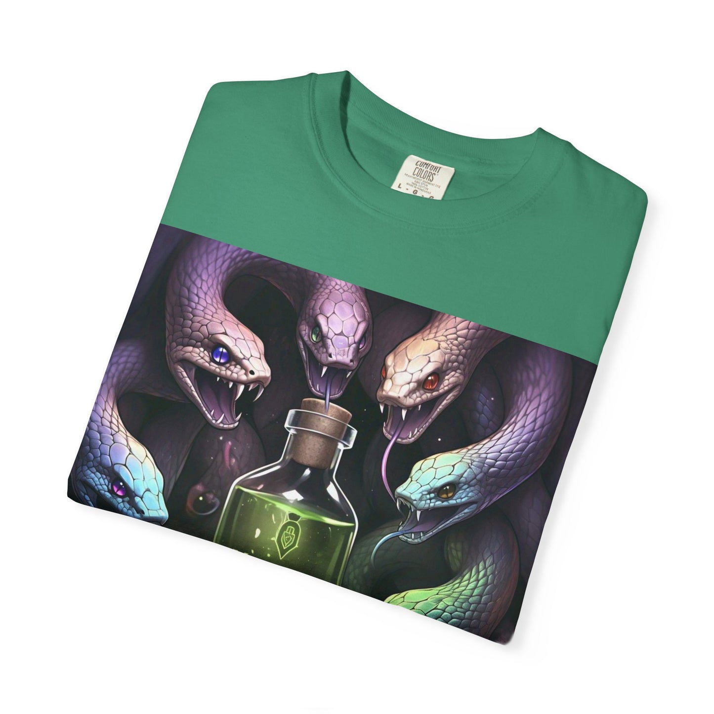 'Poking Sticks At Snakes' by Mystery Potion, Unisex T-shirt | Snakes Design | Perfect for Halloween, Gifts, Cozy Wear, Unique Apparel, Vintage Vibe