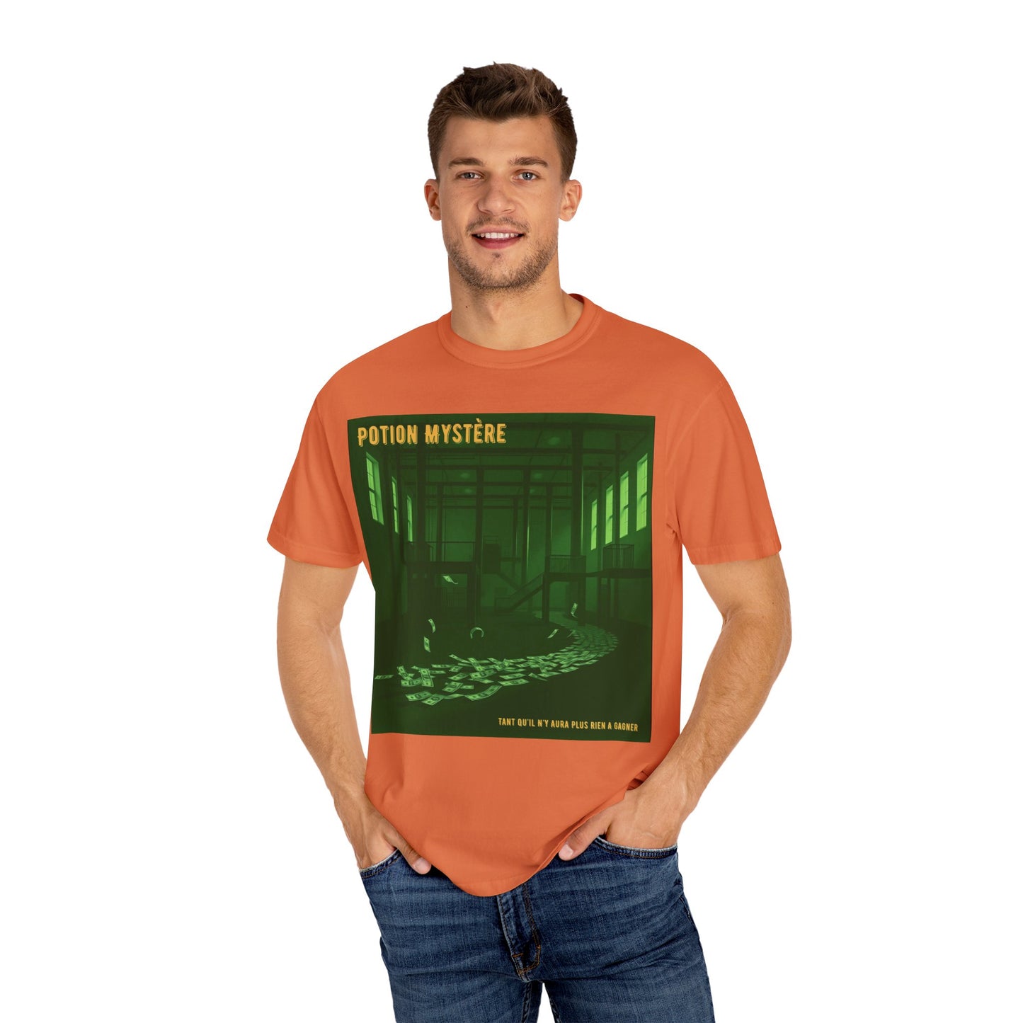 'Tant Qu'il N'Y Aura Plus Rien À Gagner' par Potion Mystère, Money Trail Unisex T-Shirt, Vintage Graphic Tee, Gift for Industrial Music Lovers, Casual Wear, Unique Graphic Shirt