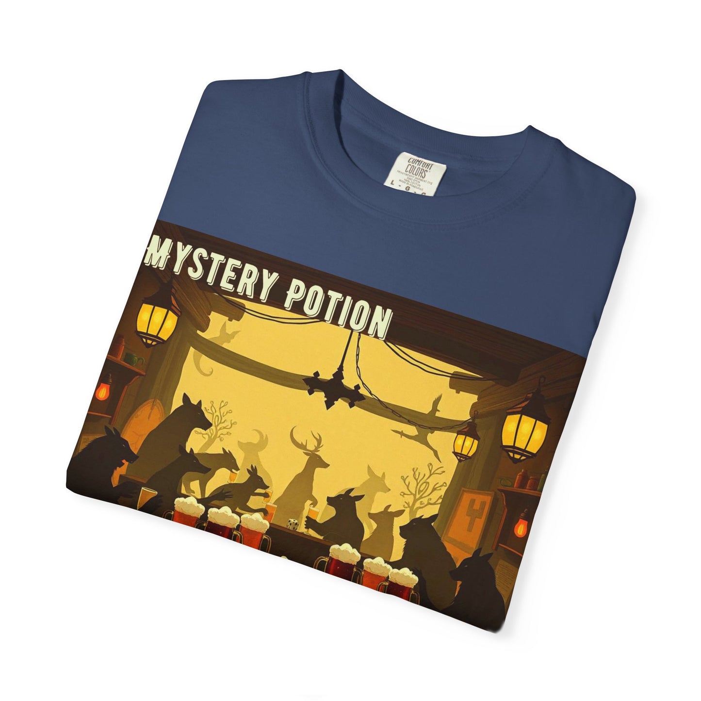 'When We Are In The Tavern' by Mystery Potion, Party T-Shirt, Unisex Garment-Dyed Tee for Tavern Lovers, Fun Drinking Wear, Retro Bar Apparel, Unique Gift for Celebrations