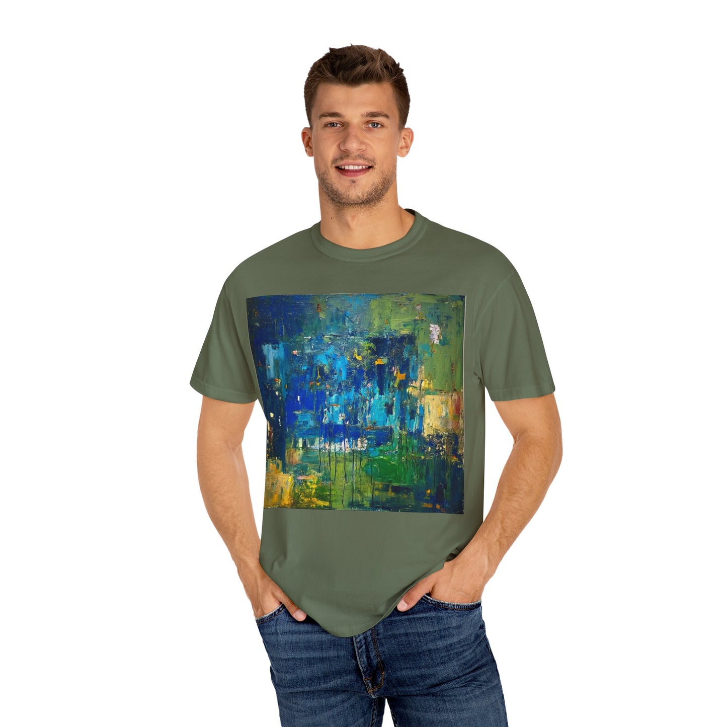Artistic Unisex T-Shirt, Colorful Abstract Tee, Casual Wear, Gift for Art Lovers, Summer Essential, Unique Graphic Shirt