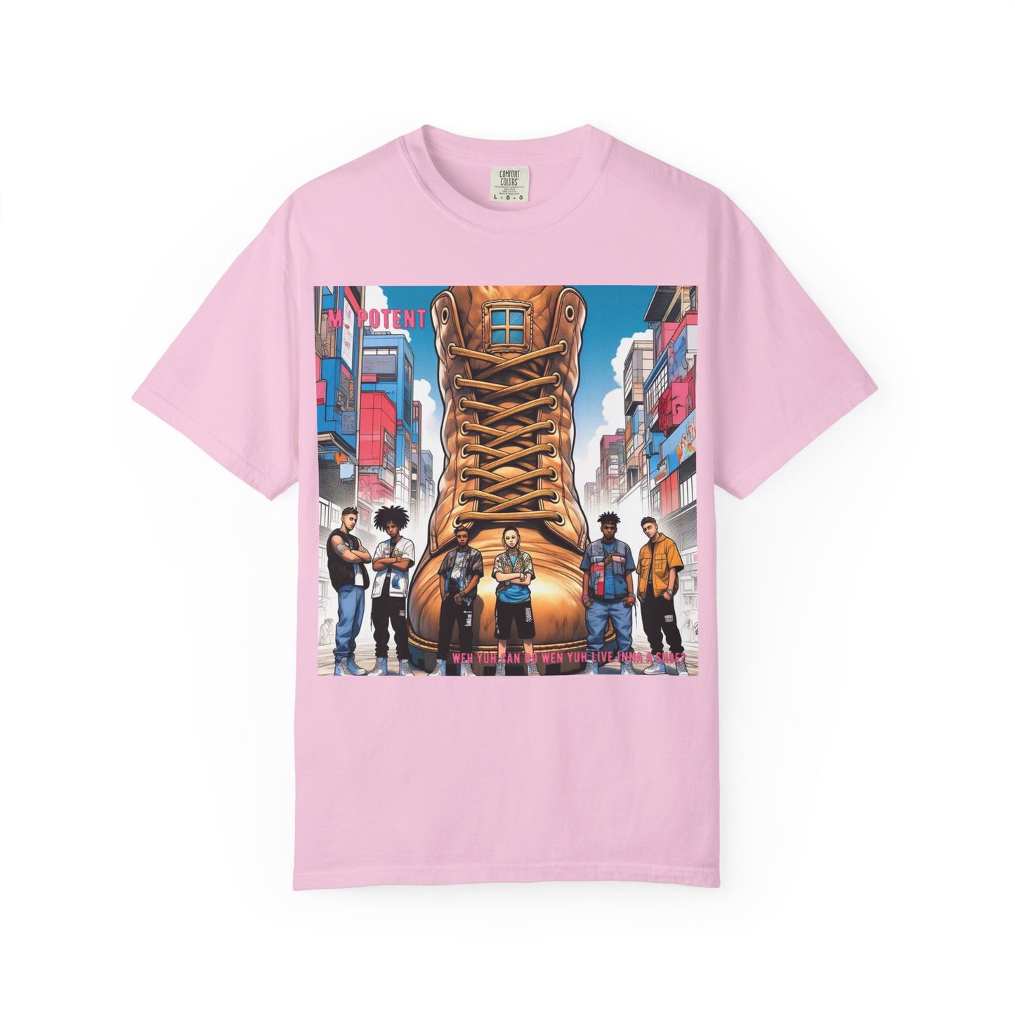 Urban-Inspired "What Can You Do When You Live In A Shoe?" Graphic Tee, Streetwear T-shirt, Casual Wear, Hip Hop Fashion, Birthday Gift, Unisex T-shirt with Bold Design