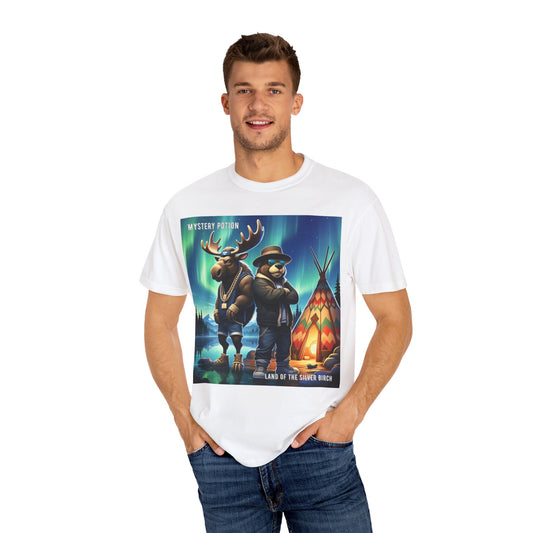'Land Of The Silver Birch' by Mystery Potion,  Unisex Garment-Dyed T-shirt