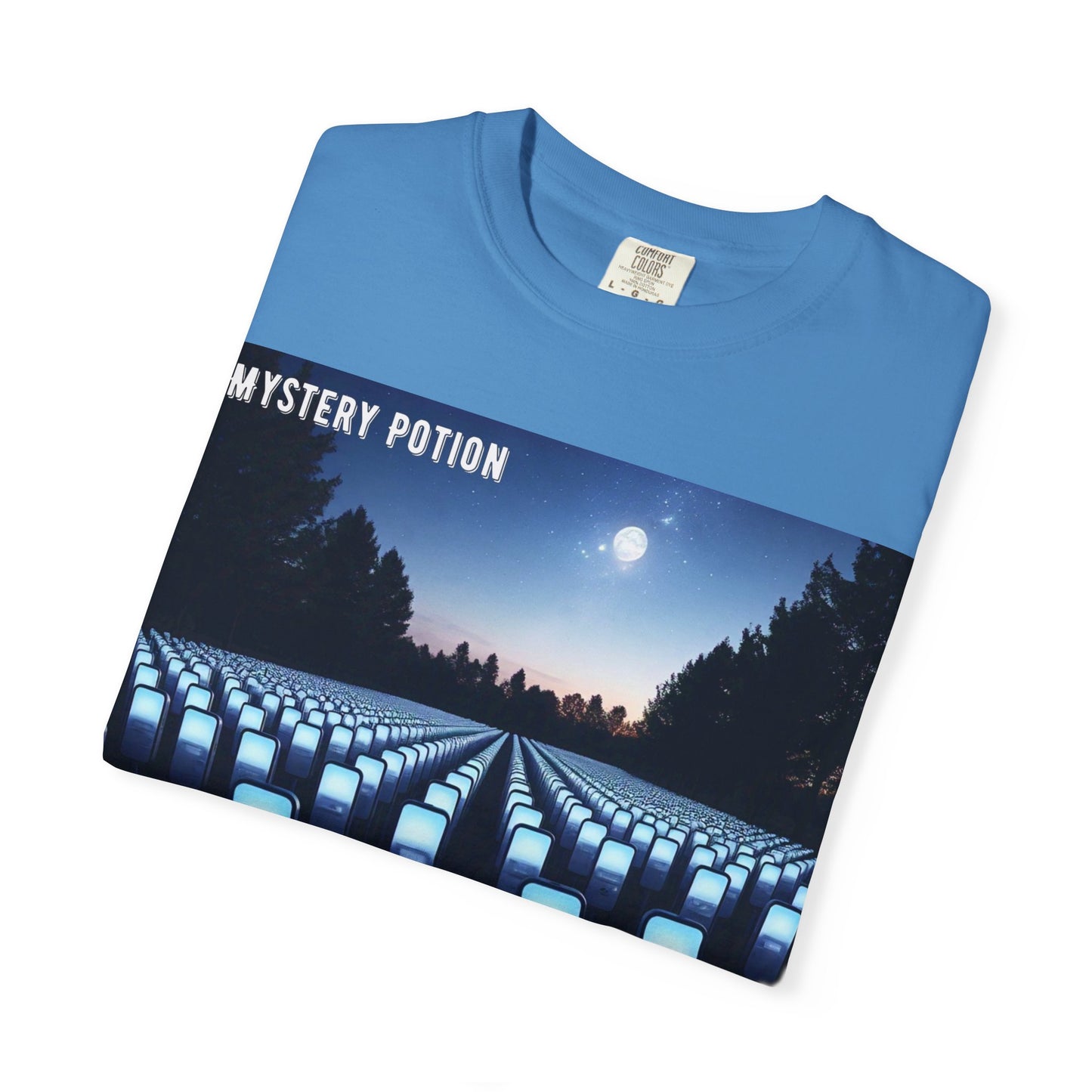 Mystery Potion "Hey Mr. Bot Farmer" Graphic T-Shirt, Unisex Vintage Tee, Perfect for Music Festivals, Casual Wear, Gifts for Him/Her