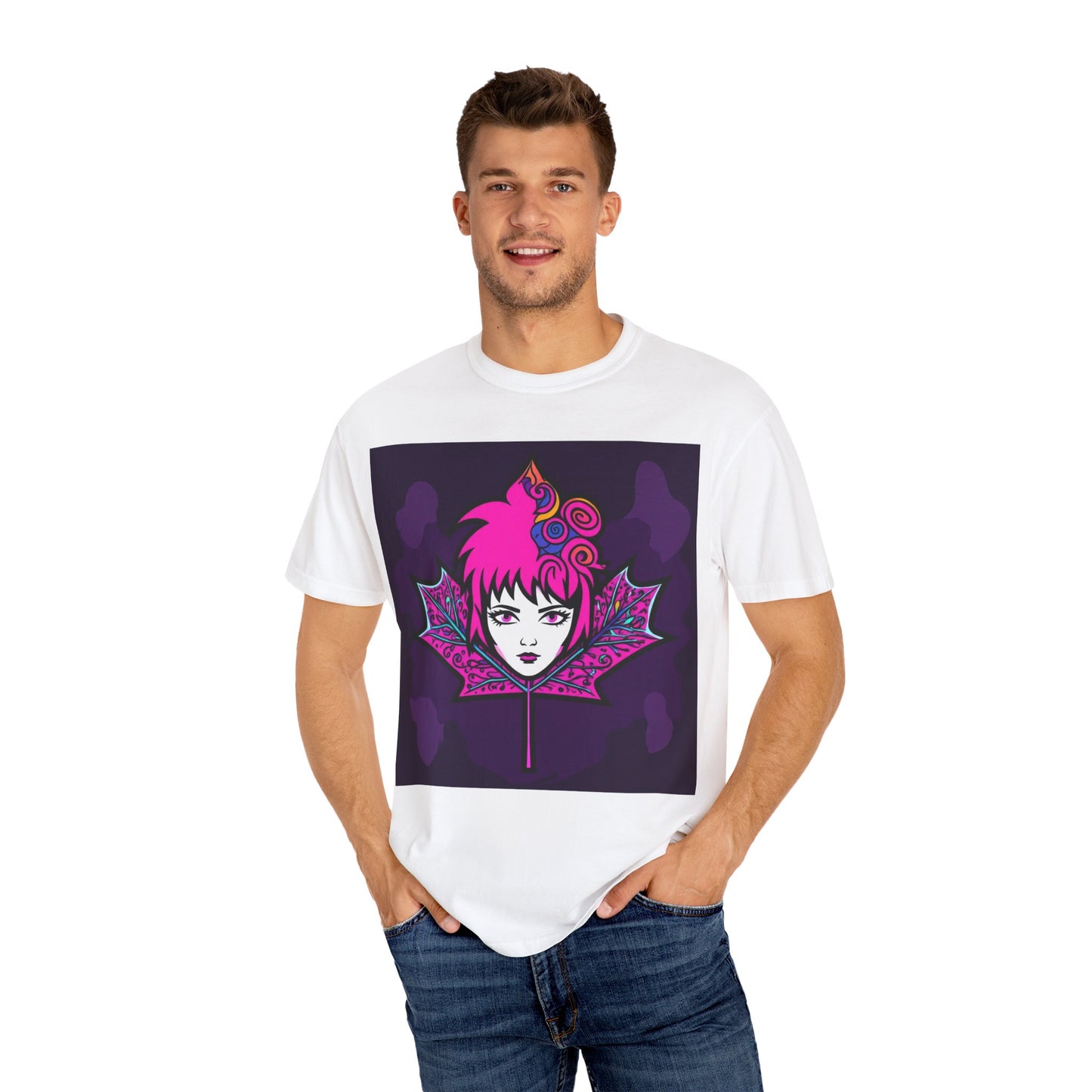 Emily The Maple Leaf Vibrant Graphic Tee: Retro Pop Art T-Shirt, Unique Gift, Casual Wear, Festival Fashion, Fun Style, Unisex Apparel