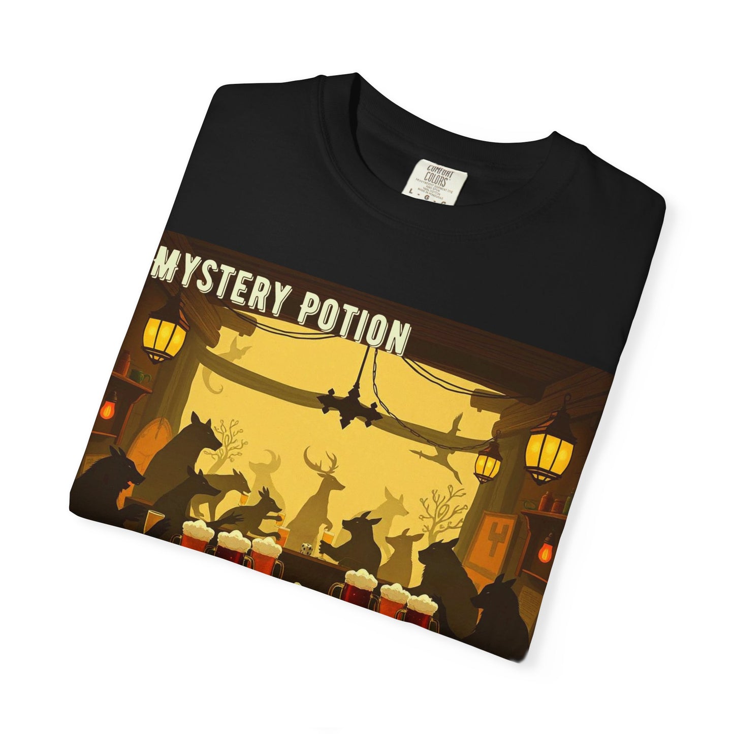 'When We Are In The Tavern' by Mystery Potion, Party T-Shirt, Unisex Garment-Dyed Tee for Tavern Lovers, Fun Drinking Wear, Retro Bar Apparel, Unique Gift for Celebrations