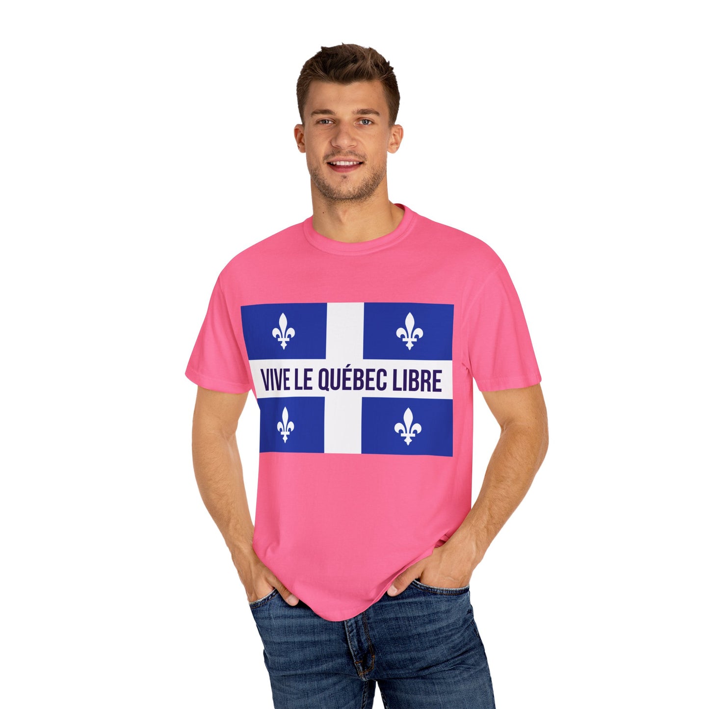 Vive le Québec Libre T-Shirt, Unisex Garment-Dyed Tee for Patriotic Celebrations, Canadian Pride Shirt, Quebec Independence Day [...]