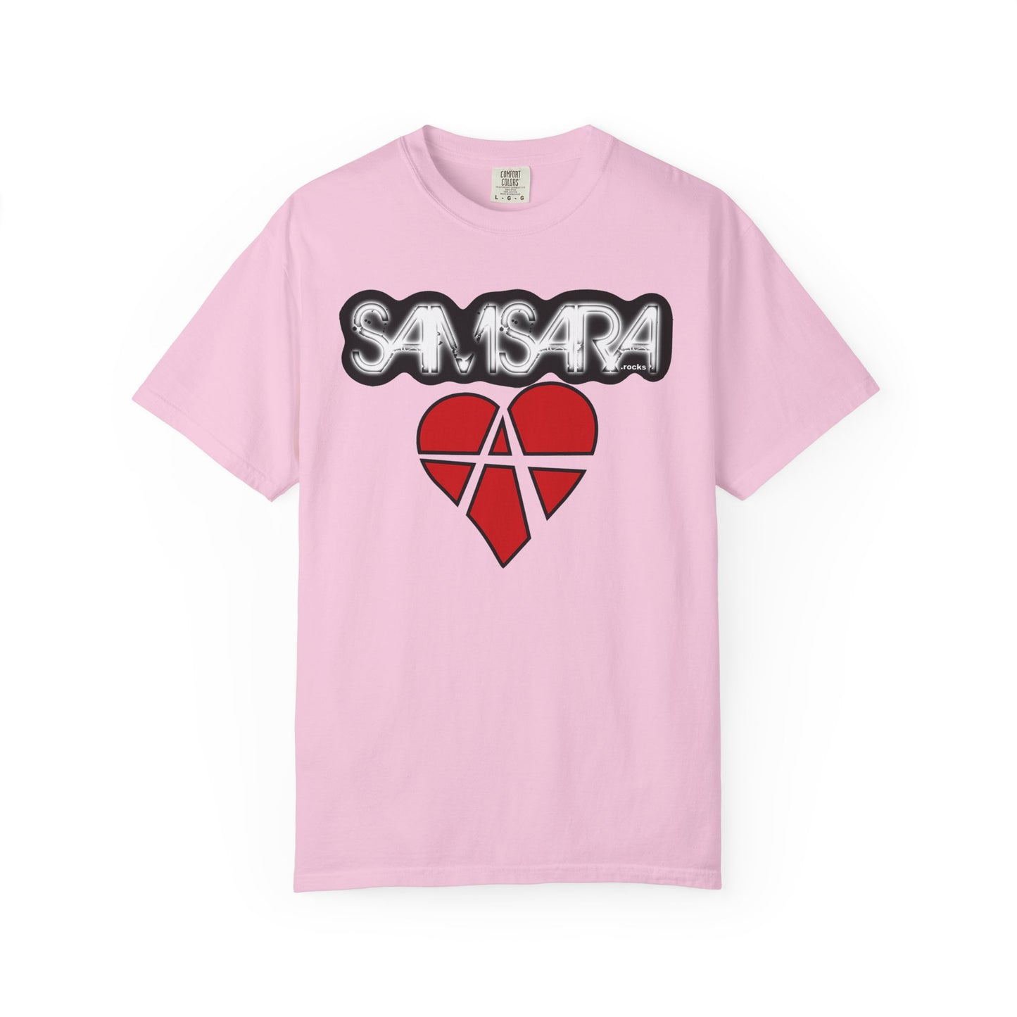 Samsara Heart Permanent Damage Unisex T-Shirt, Trendy Graphic Tee, Streetwear Style, Casual Apparel, Perfect for Music Festivals, Unique Gift Idea