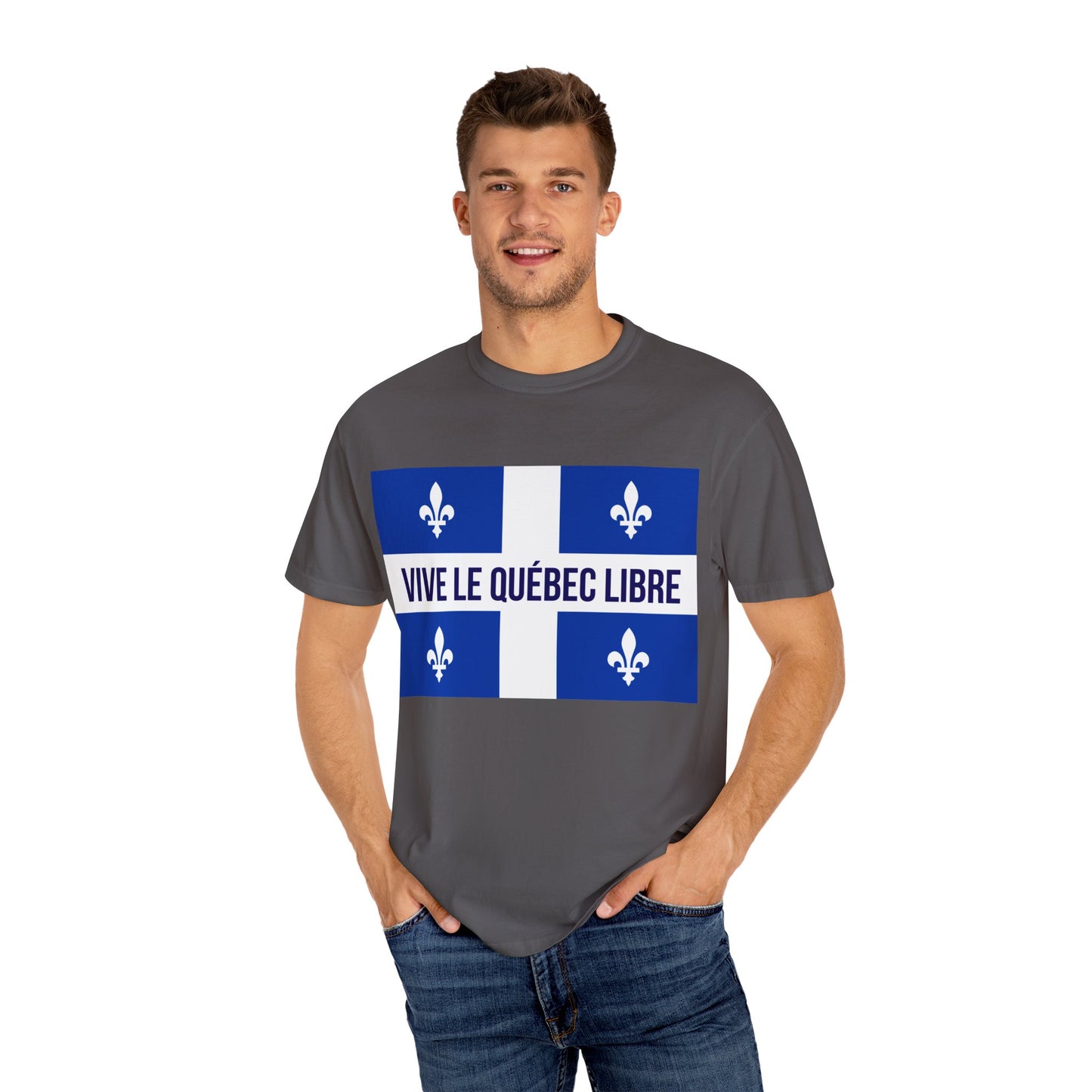 Vive le Québec Libre T-Shirt, Unisex Garment-Dyed Tee for Patriotic Celebrations, Canadian Pride Shirt, Quebec Independence Day [...]