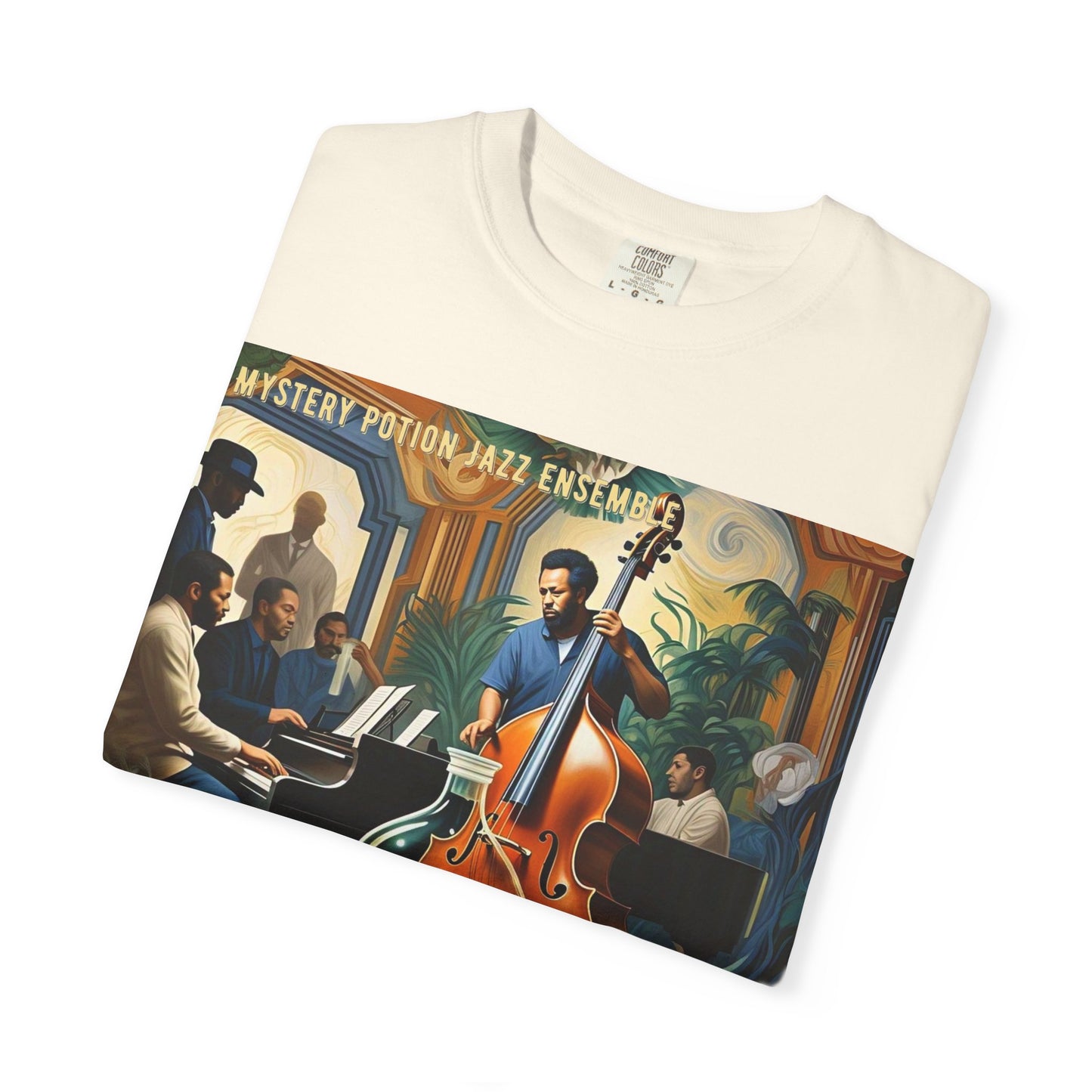 Mystery Potion Jazz Ensemble T-shirt | Unisex Music Lover Tee, Gift for Jazz Fans, Vintage Style Shirt, Casual Wear, Unique Music Apparel