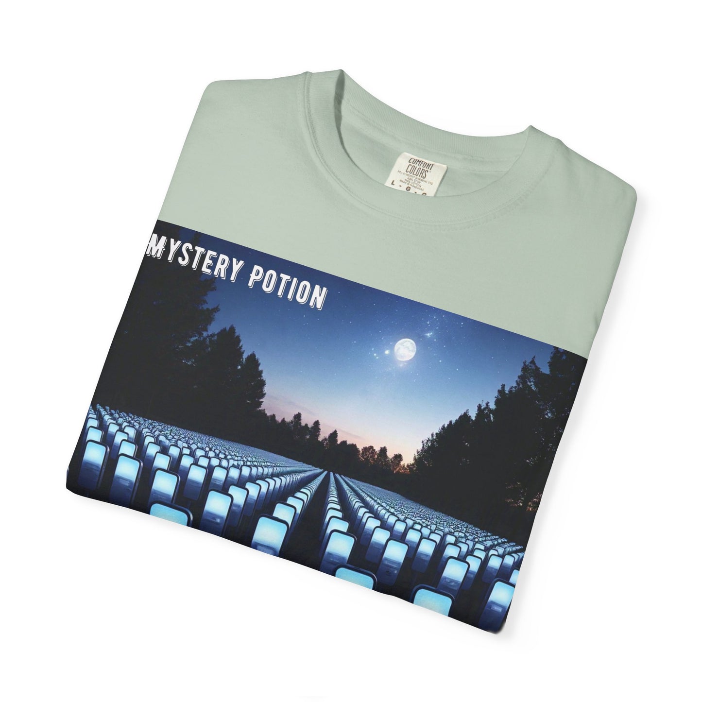 Mystery Potion "Hey Mr. Bot Farmer" Graphic T-Shirt, Unisex Vintage Tee, Perfect for Music Festivals, Casual Wear, Gifts for Him/Her