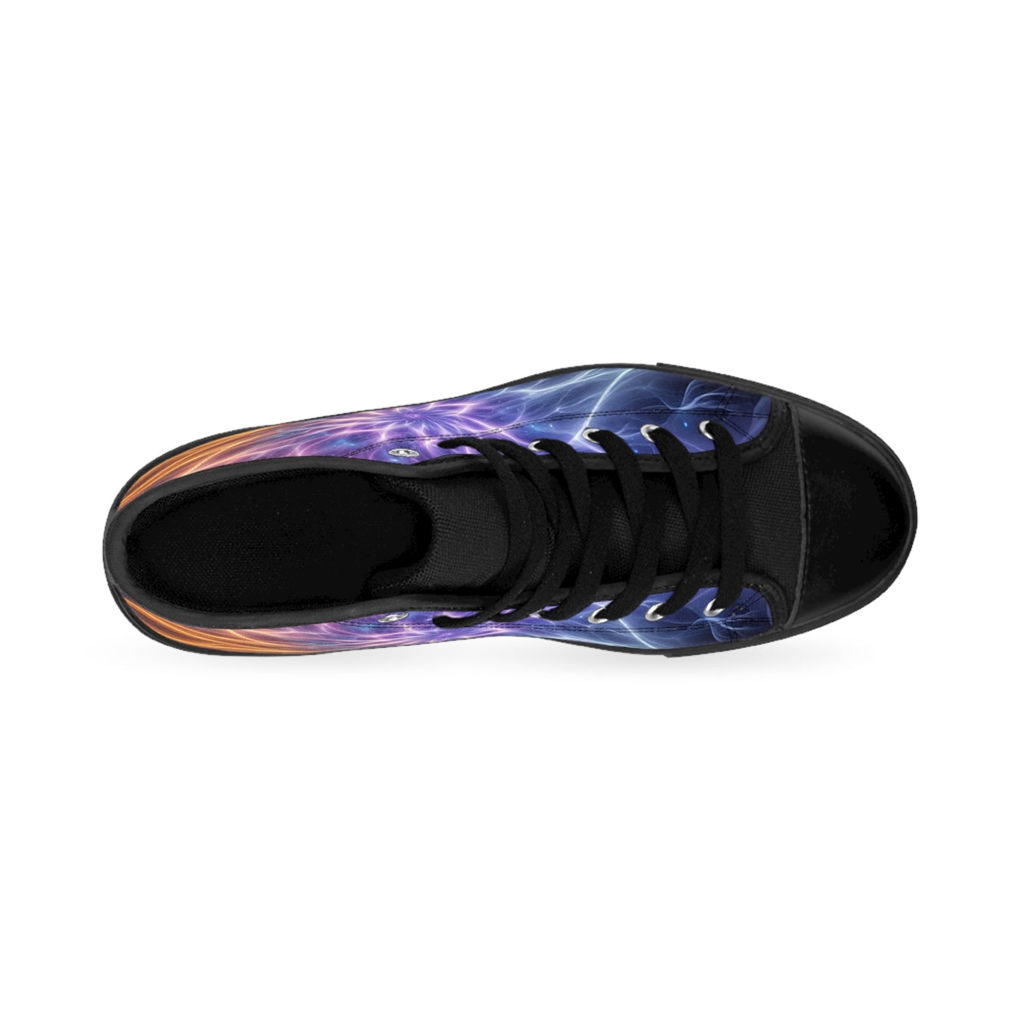 Women's Cosmic Plasma Energy Print Sneakers, Colorful High-Top Sneakers, Casual Footwear for Women, Unique Gift for Her, Festival and Party Shoes