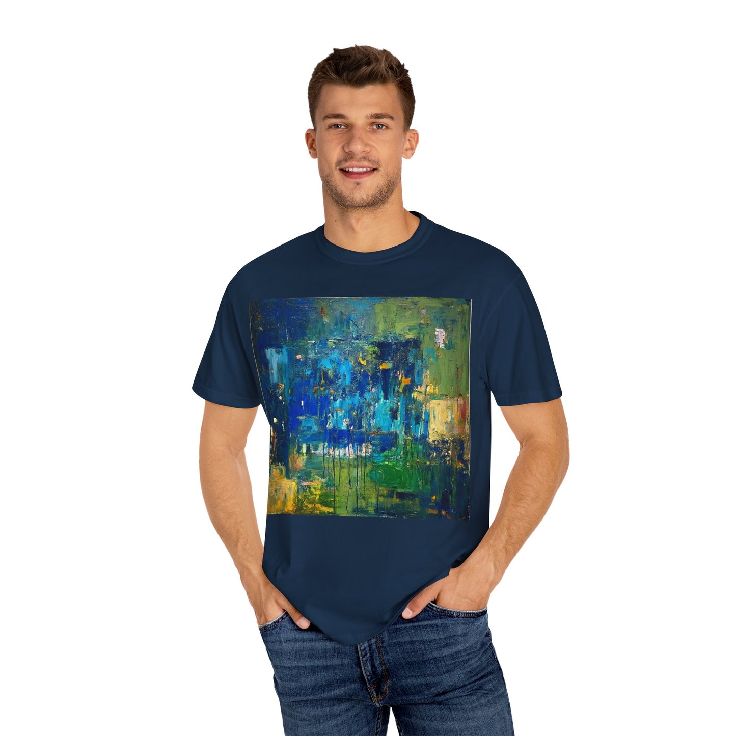 Artistic Unisex T-Shirt, Colorful Abstract Tee, Casual Wear, Gift for Art Lovers, Summer Essential, Unique Graphic Shirt