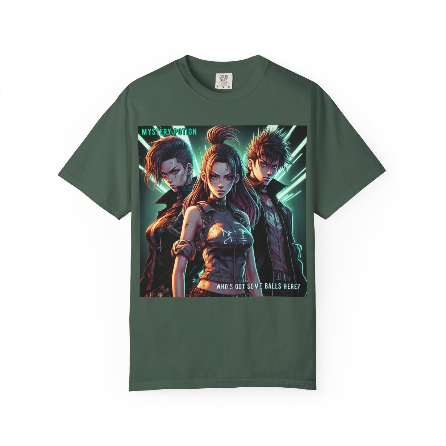 'Who's Got Some Balls Here?' by Mystery Potion, Unisex Graphic Tee, Trendy Gamer T-shirt, Anime Inspired Shirt, Gift for Him/Her, Casual Fashion