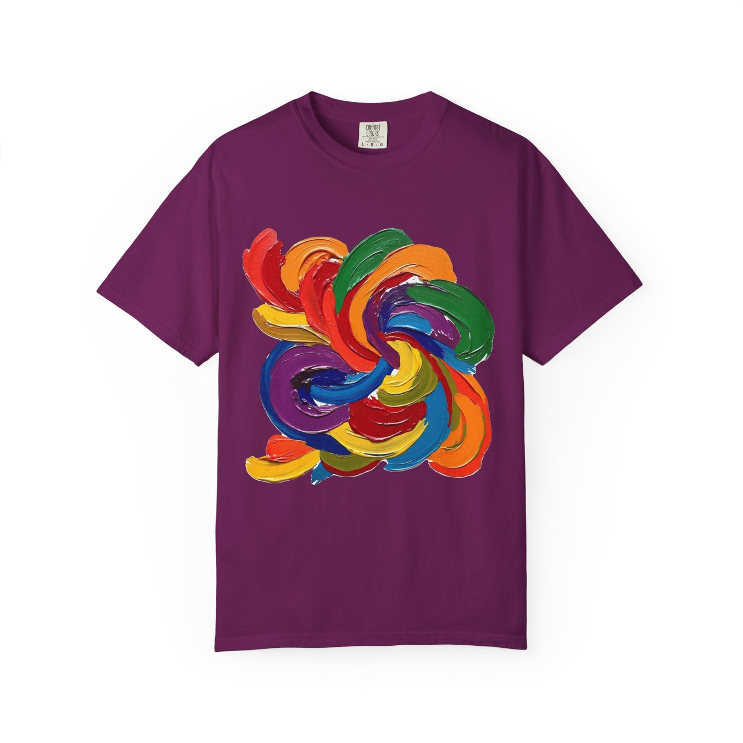 Colorful Swirl Unisex T-Shirt, Vibrant Art Tee, Casual Wear, Gift for Artists, Statement Shirt, Summer Outfit