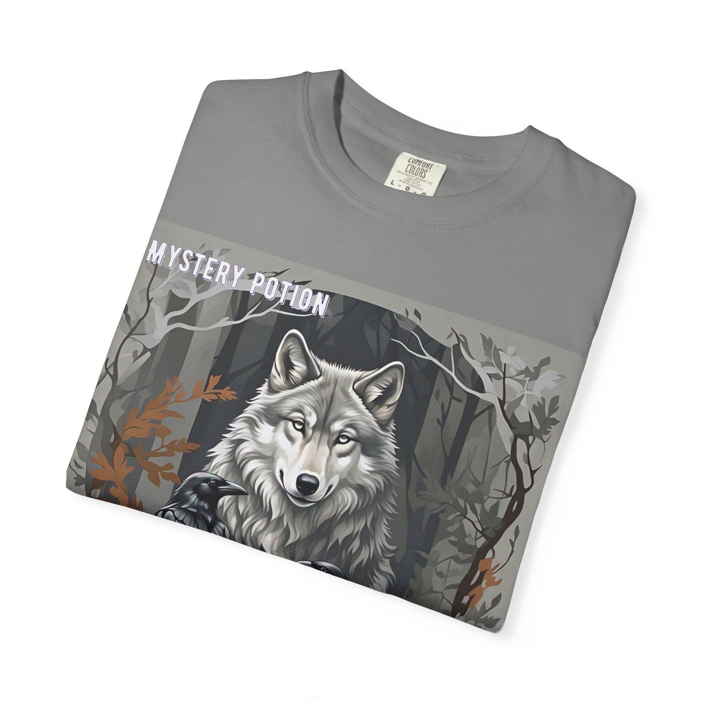 'The Wolf Will Come To Eat It All In The End' by Mystery Potion, Unisex T-Shirt, Edgy Graphic Tee, Animal Lover Gift, Fantasy Shirt, Halloween Apparel, Unique Graphic Shirt