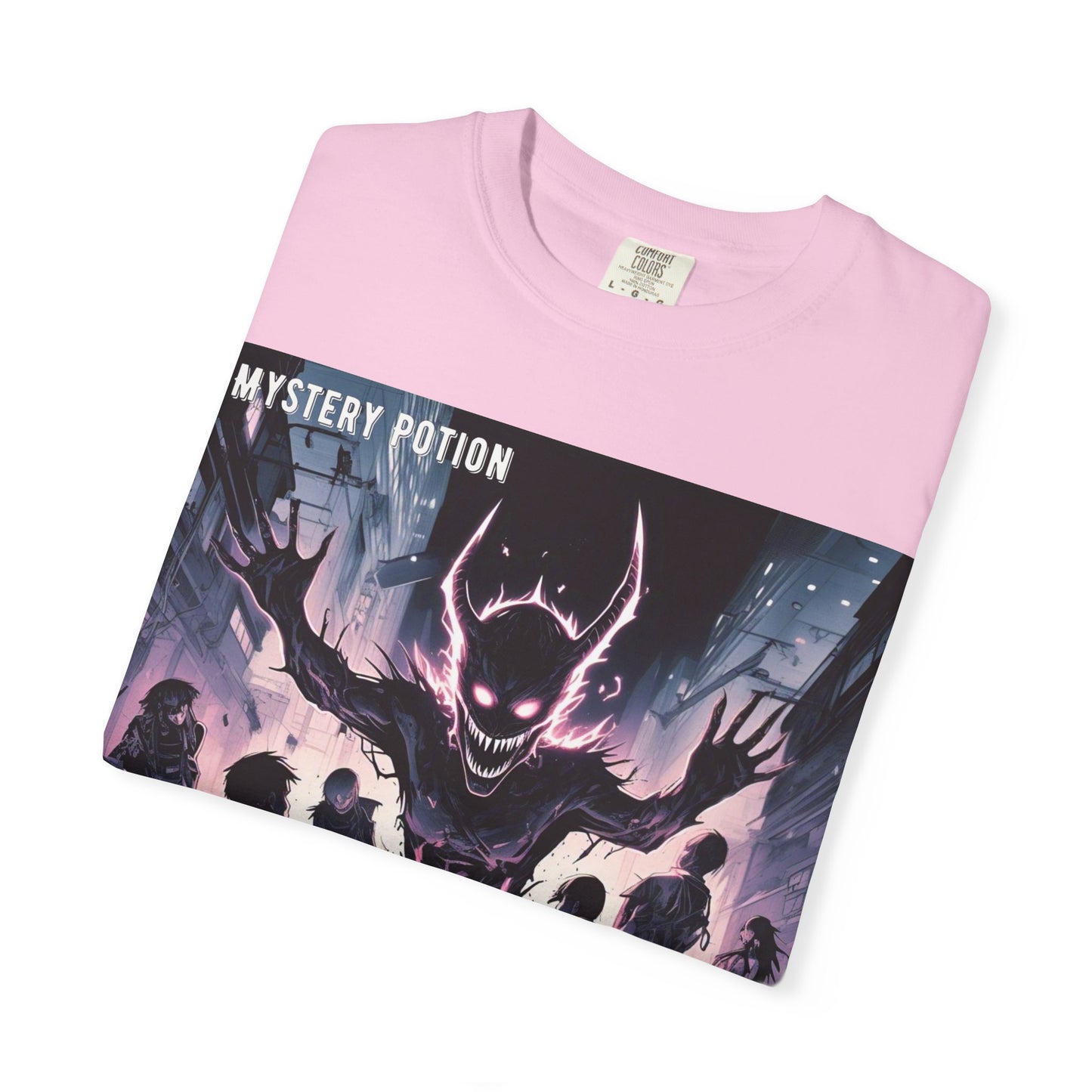 Mystery Potion Evil Satanic Graphic Tee, Unisex T-Shirt for Gamers, Cosplay Costume, Casual Wear, Unique Devilish Gift Idea