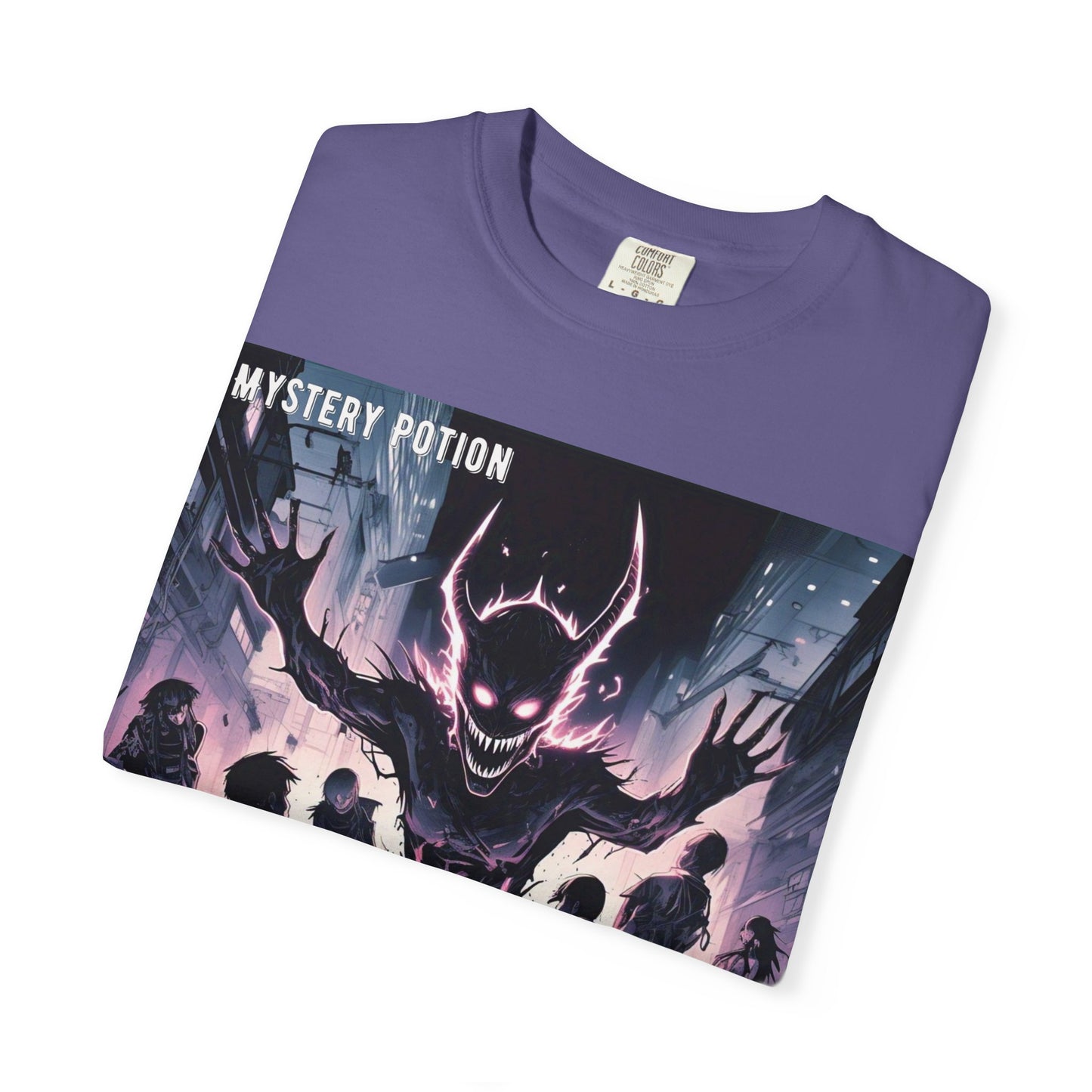 Mystery Potion Evil Satanic Graphic Tee, Unisex T-Shirt for Gamers, Cosplay Costume, Casual Wear, Unique Devilish Gift Idea