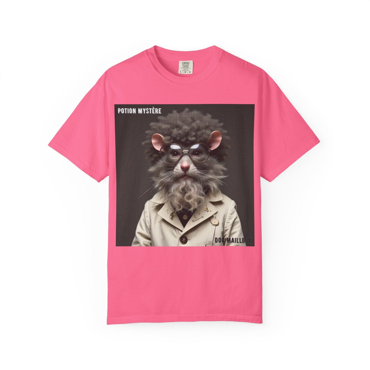 Doc Mailloux by Potion Mystère, Rat Graphic T-Shirt, Unisex Funny Tee, Gift for Animal Lovers, Unique Vintage Style Clothing, Statement Tee for Parties