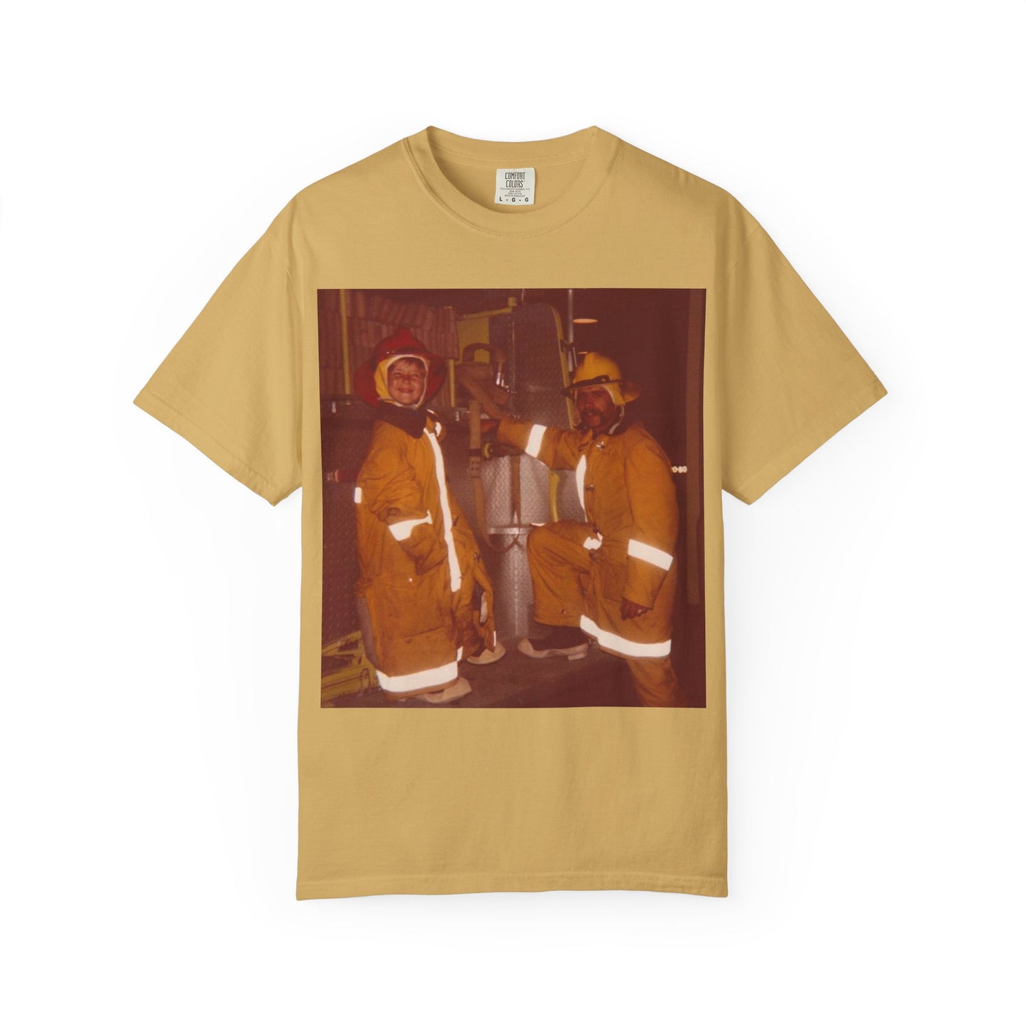 Vintage Firefighter T-Shirt, Unisex Garment-Dyed Tee, Retro Fire Rescue Shirt, Firefighter Gifts, Hero Tribute Apparel
