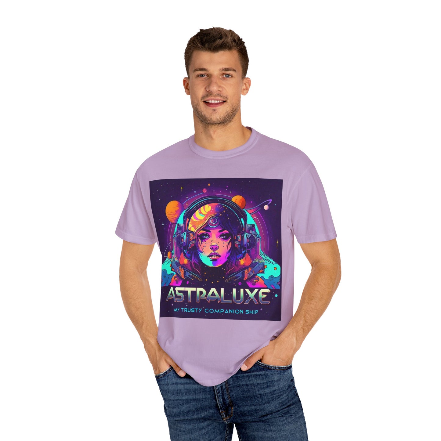 Astraluxe Unisex T-Shirt, Space Theme Tee, Gifts for Sci-Fi Lovers, Cosplay Costume, Festival Wear, Vintage Graphic Top