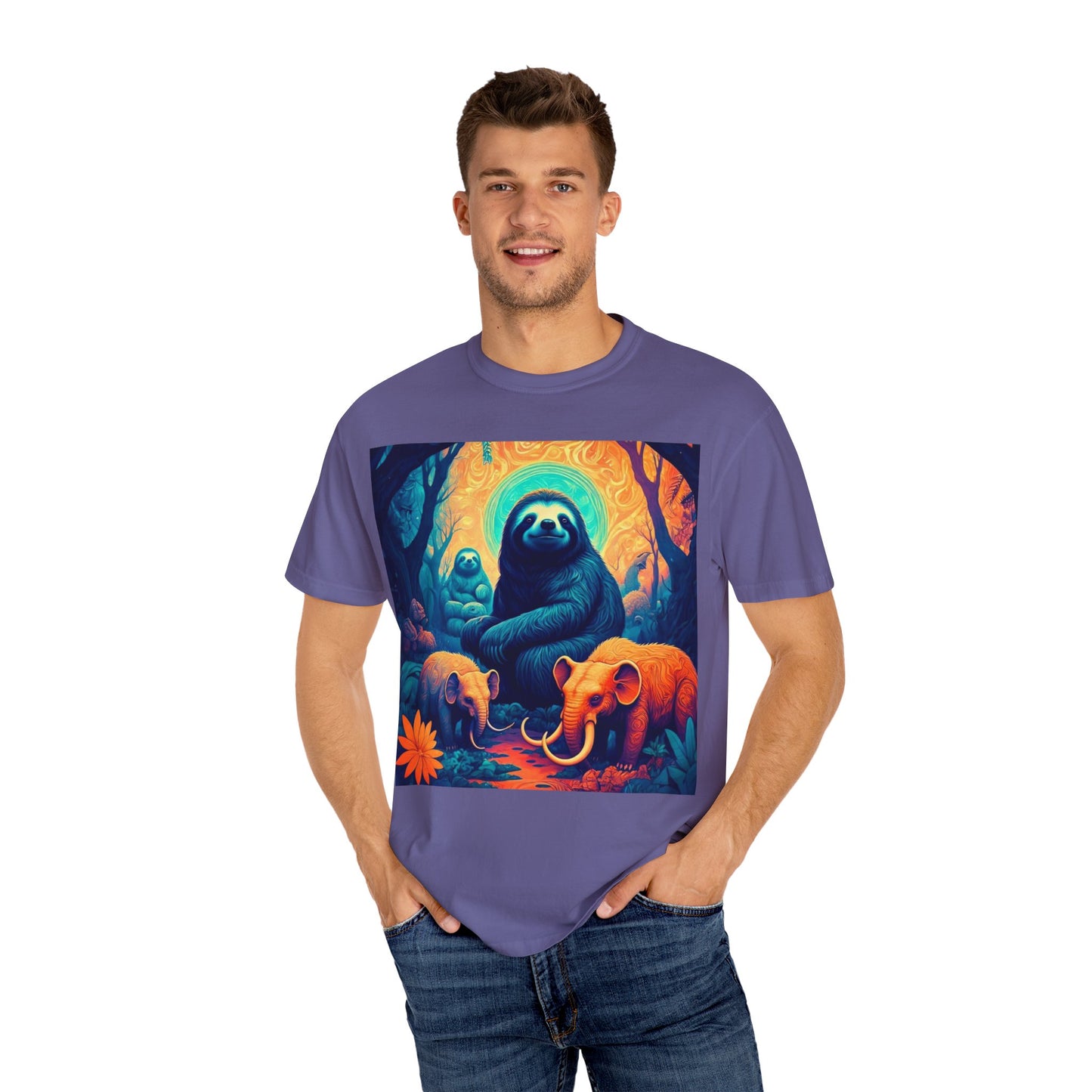 Vibrant Wildlife T-Shirt - Unisex Garment-Dyed Tee, Nature Lover Gift, Animal Art Shirt, Eco-Friendly Fashion, Summer Essentials