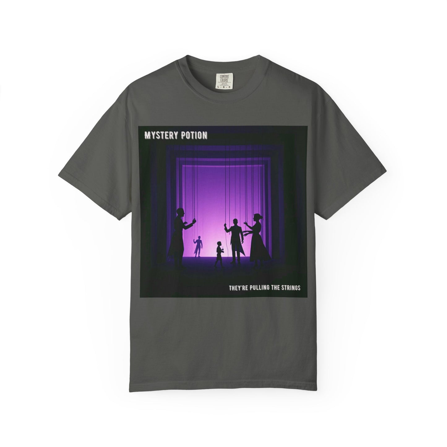'They're Pulling the Strings' by Mystery Potion, Unisex T-Shirt - Playful Graphic Tee for Creative Souls, Perfect for a Fun Night Out, Gift for Art Lovers, Casual Wear, [...]