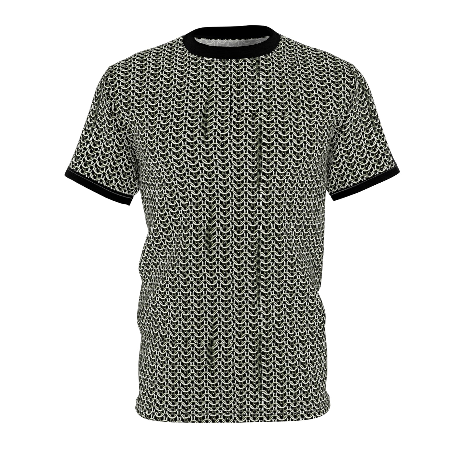 Chain Mail Style Unisex Cut & Sew Tee | Trendy Casual Wear, Unique Graphic Tee, Gift for Him/Her, Everyday Comfort, Perfect for Festivals